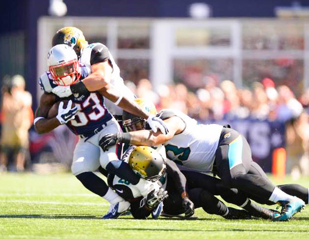 New England tied a franchise record with 35 first downs while piling up 471 yards of offense in the 51-17 NFL win over Jacksonville.