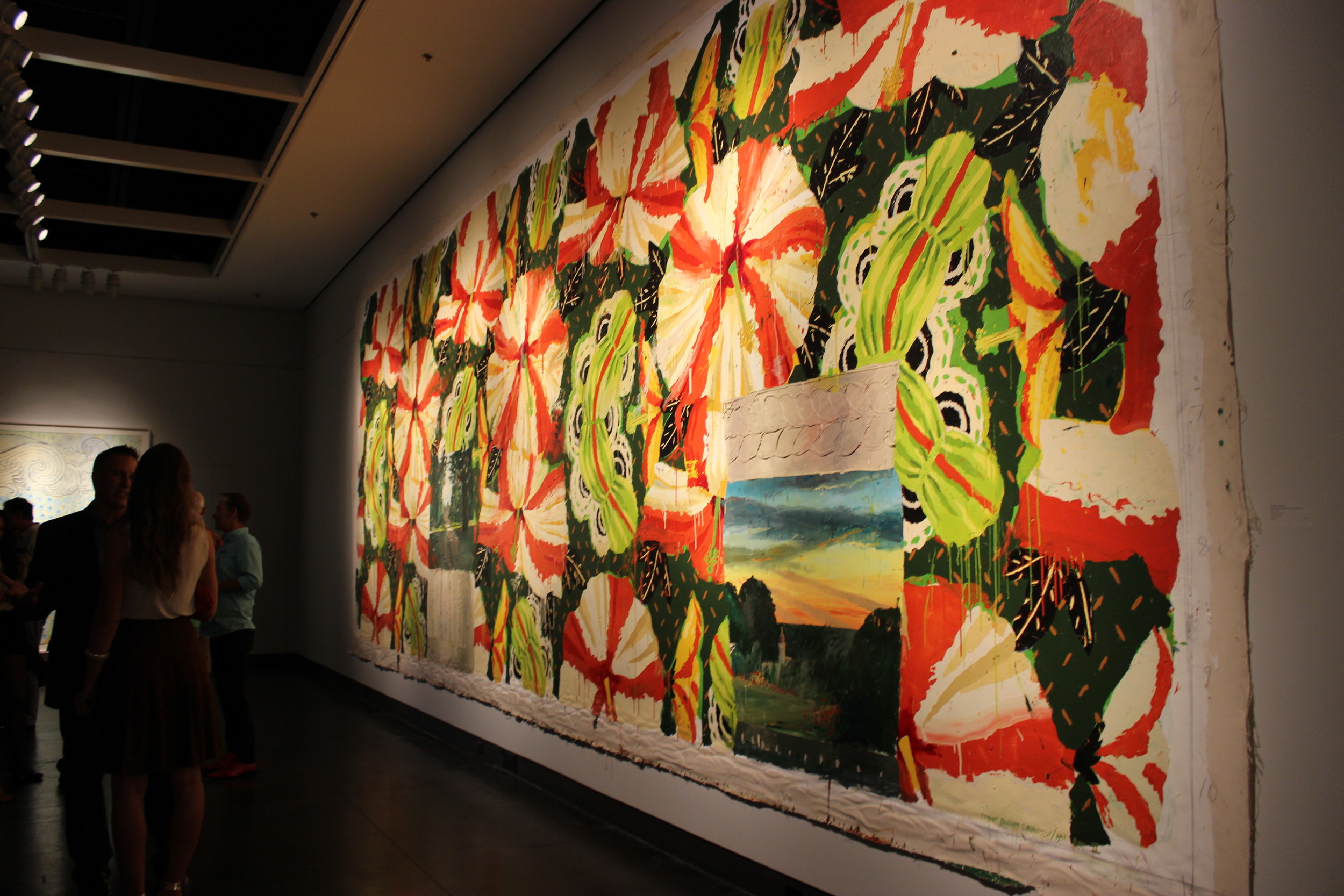 A 32-foot piece by Robert Zakanitch part of the “BLOOM” exhibition at the J. Johnson Gallery.