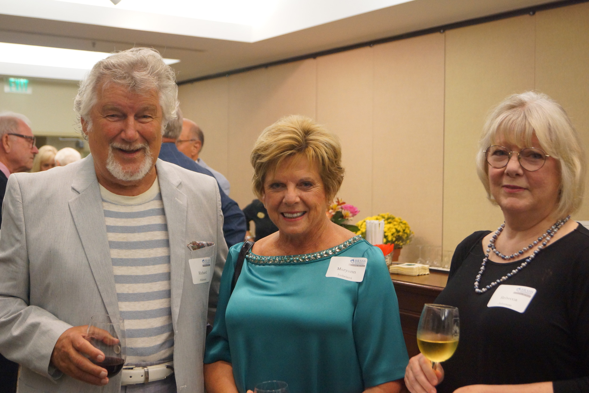 Richard Atkinson, BRASS board of directors, with Maryann Imbriani and Becky Johnson.