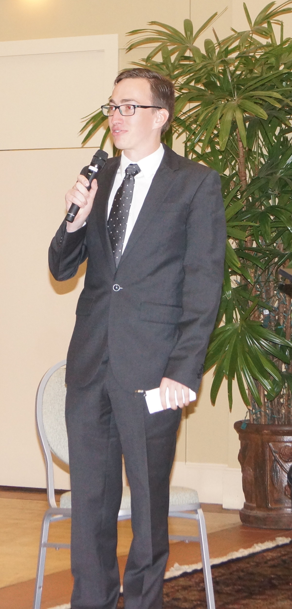 Nathan Aspinall addresses the audience at BRASS Bonanza 2015