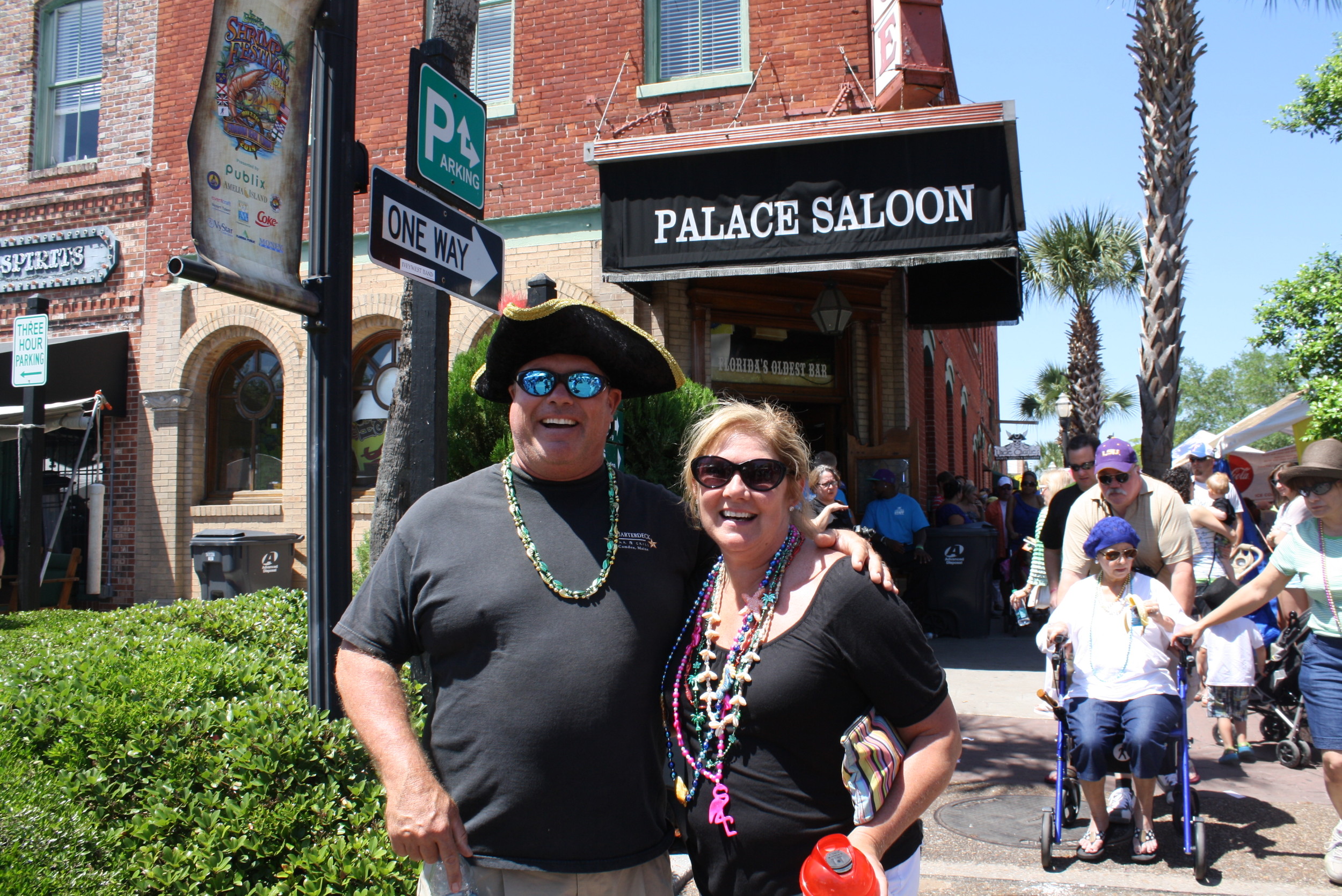 Cameron & Rhonda Charles enjoy one of the main thoroughfares of Fernandina Beach.