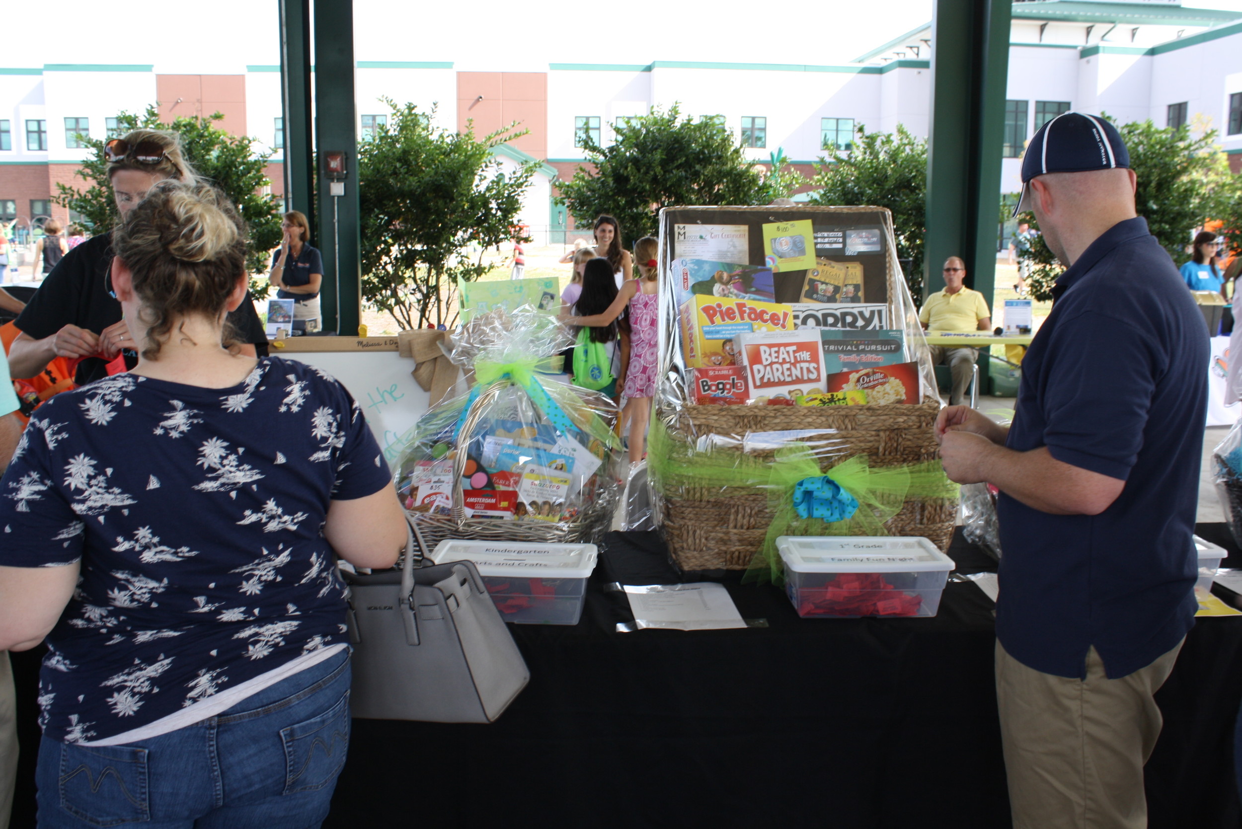 Area businesses donated family-friendly baskets for a raffle benefiting the school.