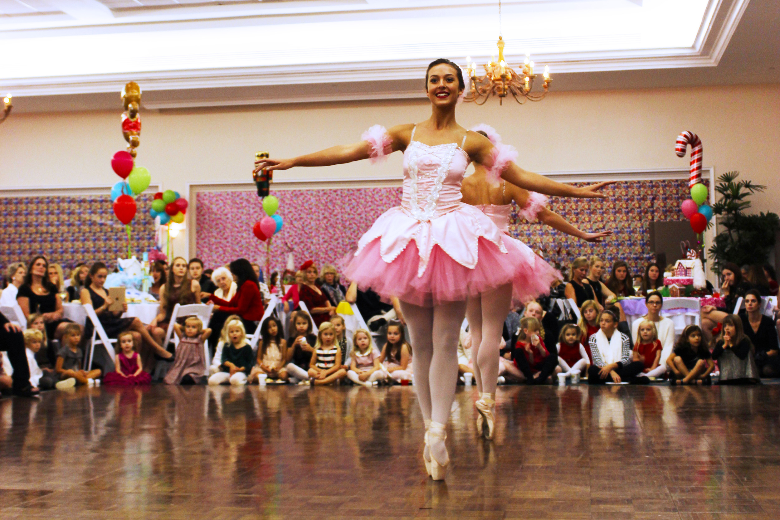 Two experienced dancers presented a routine from the second act of The Nutcracker.