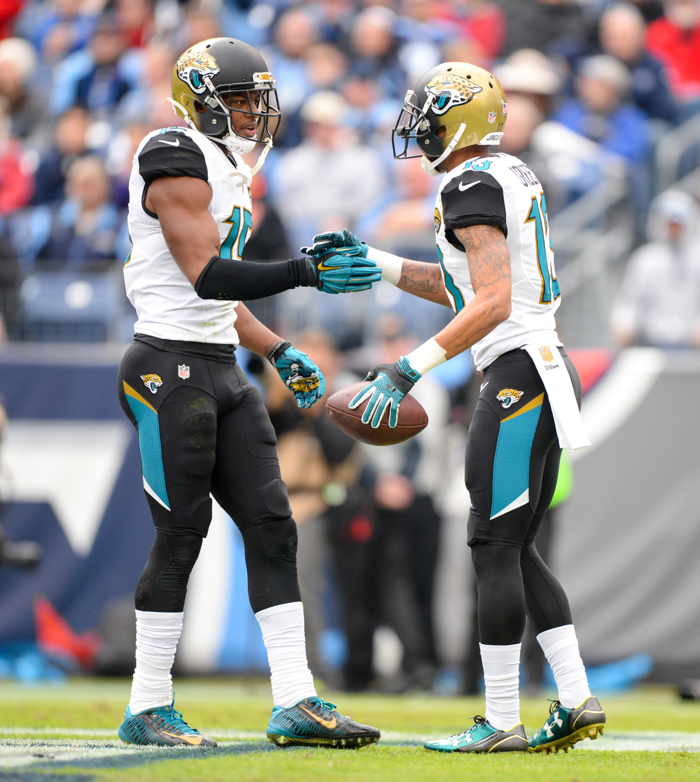 Jacksonville and Tennessee combined for many more points Sunday, scoring six touchdowns in the fourth quarter, tying an NFL record for the second-most TDs in a fourth quarter since 1940. The Jaguars host the Colts Sunday.