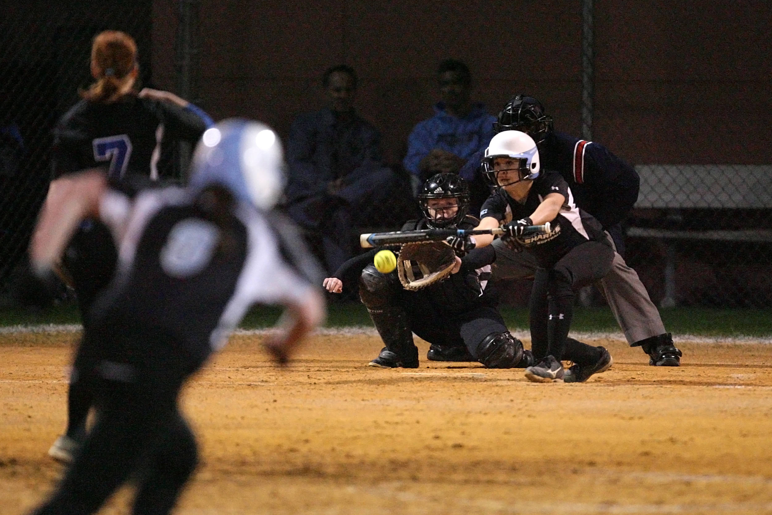 Kiley Hennessy lays down a perfect sacrifice bunt for Ponte Vedra