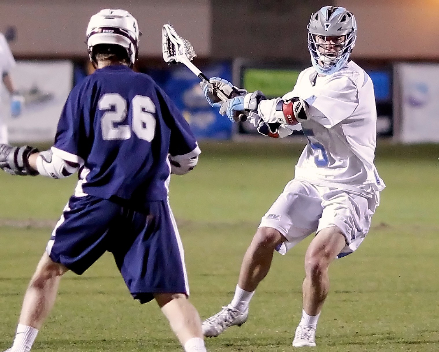 #5 Marshall Few shoots and scores for the Sharks in Ponte Vedra's 18-9 win over Gulliver