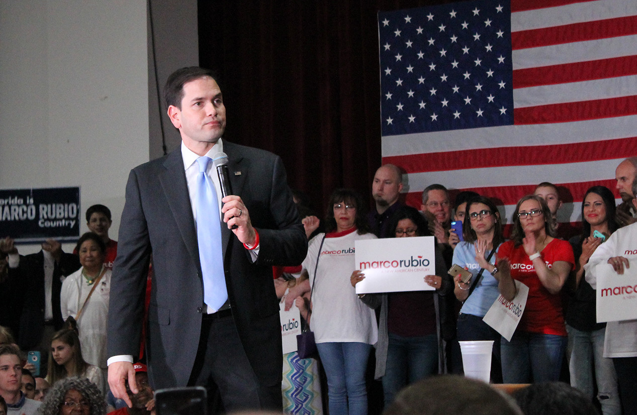 Rubio held a rally Saturday, March 5 at the Morocco Shrine Auditorium