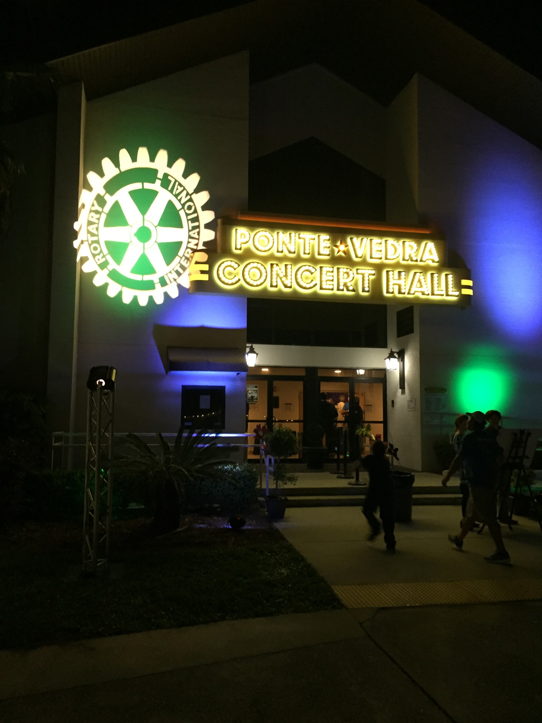 Rotary logo on the Ponte Vedra Concert Hall.