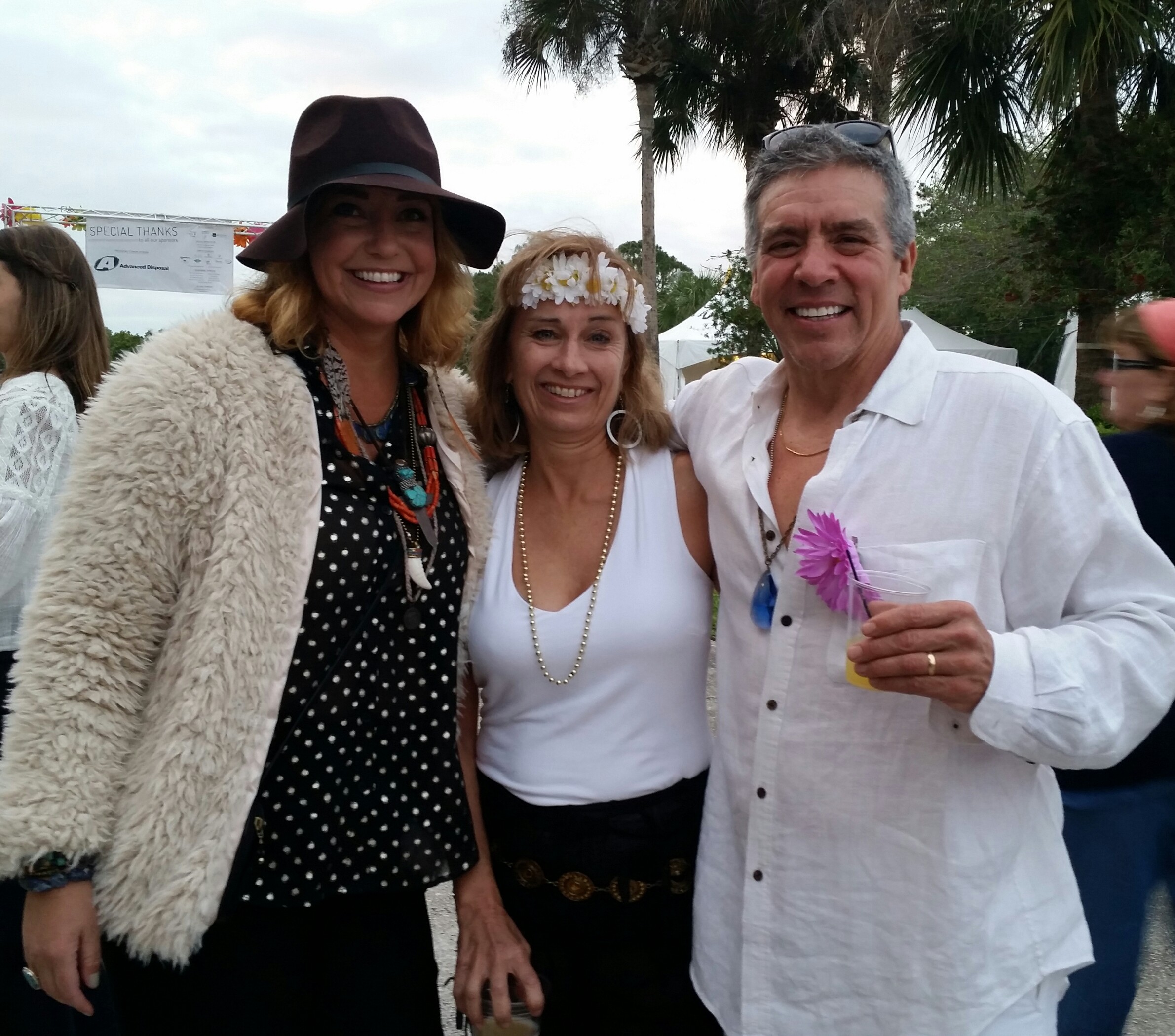 Toni Boudreaux, Leslie Montoya and Rotary Club of Ponte Vedra Beach President Will Montoya.