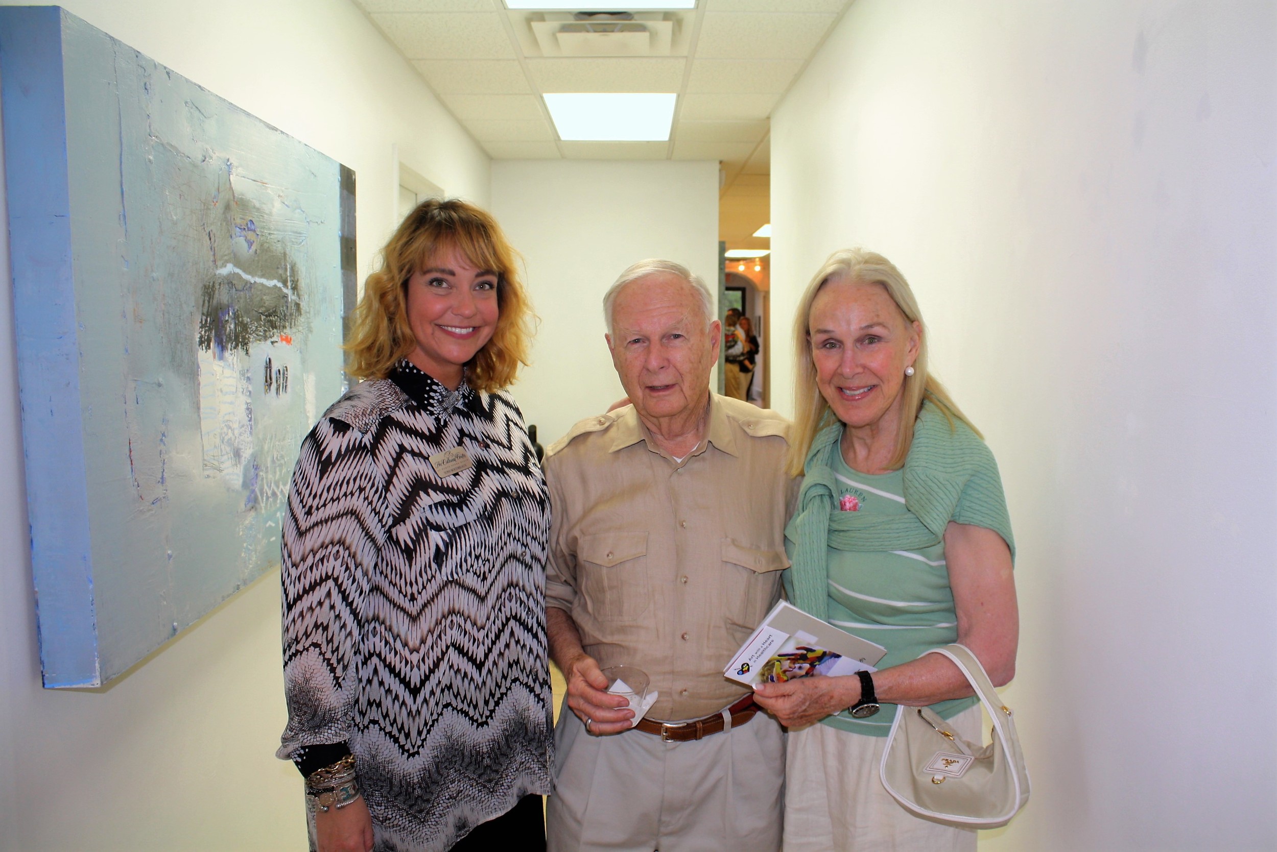 Cultural Center Development Director Toni Boudreaux, Gerry Maloney and Marilyn McAfee