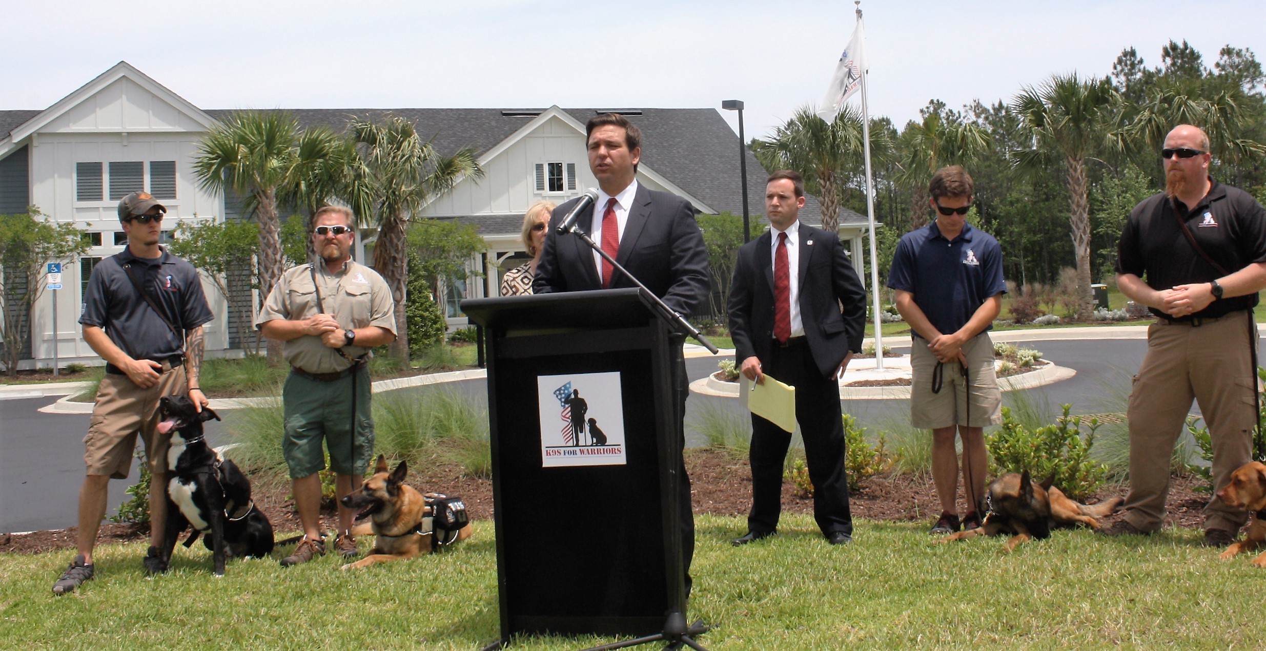 U.S. Rep Ron DeSantis with officials from K9s for Warriors