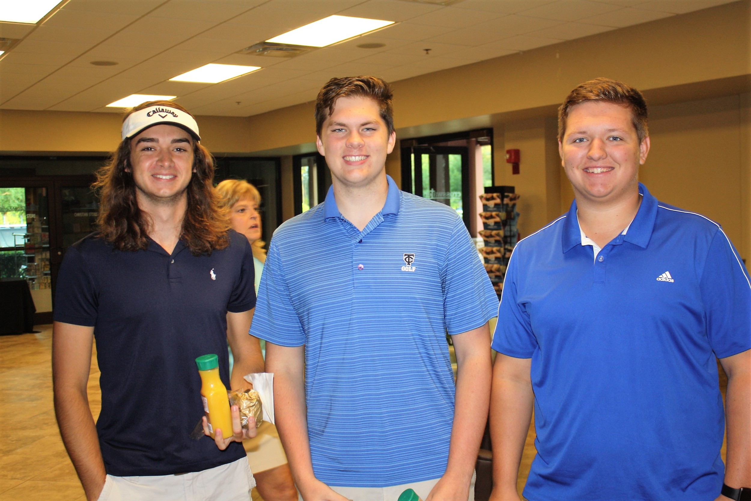 Trinity Christian Academy students Ryan Horton, Preston Player and Trent Warren