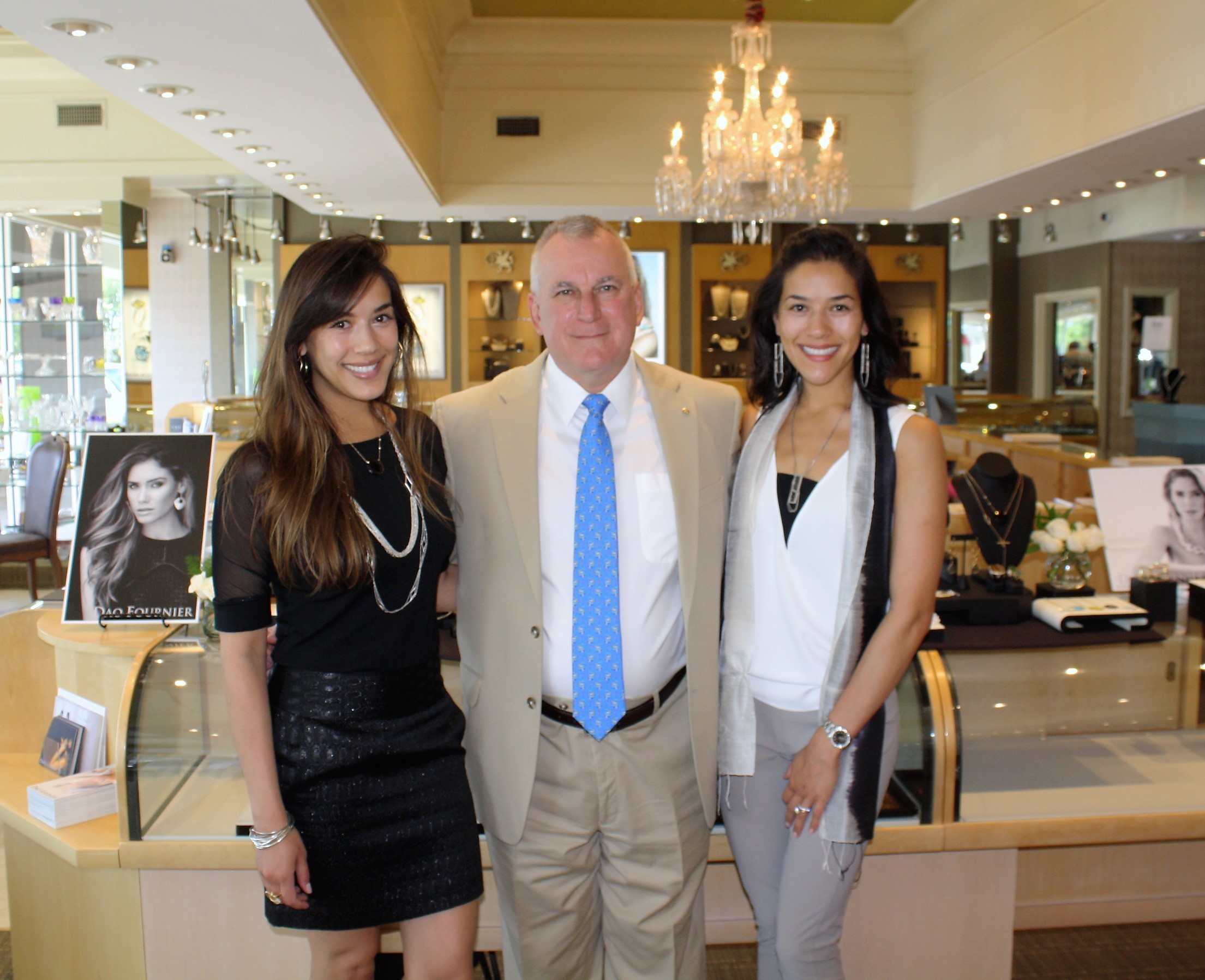 Underwood’s Jewelers’ John Rutkowski with jewelry designers Kimberly Gibson and Lucy Price