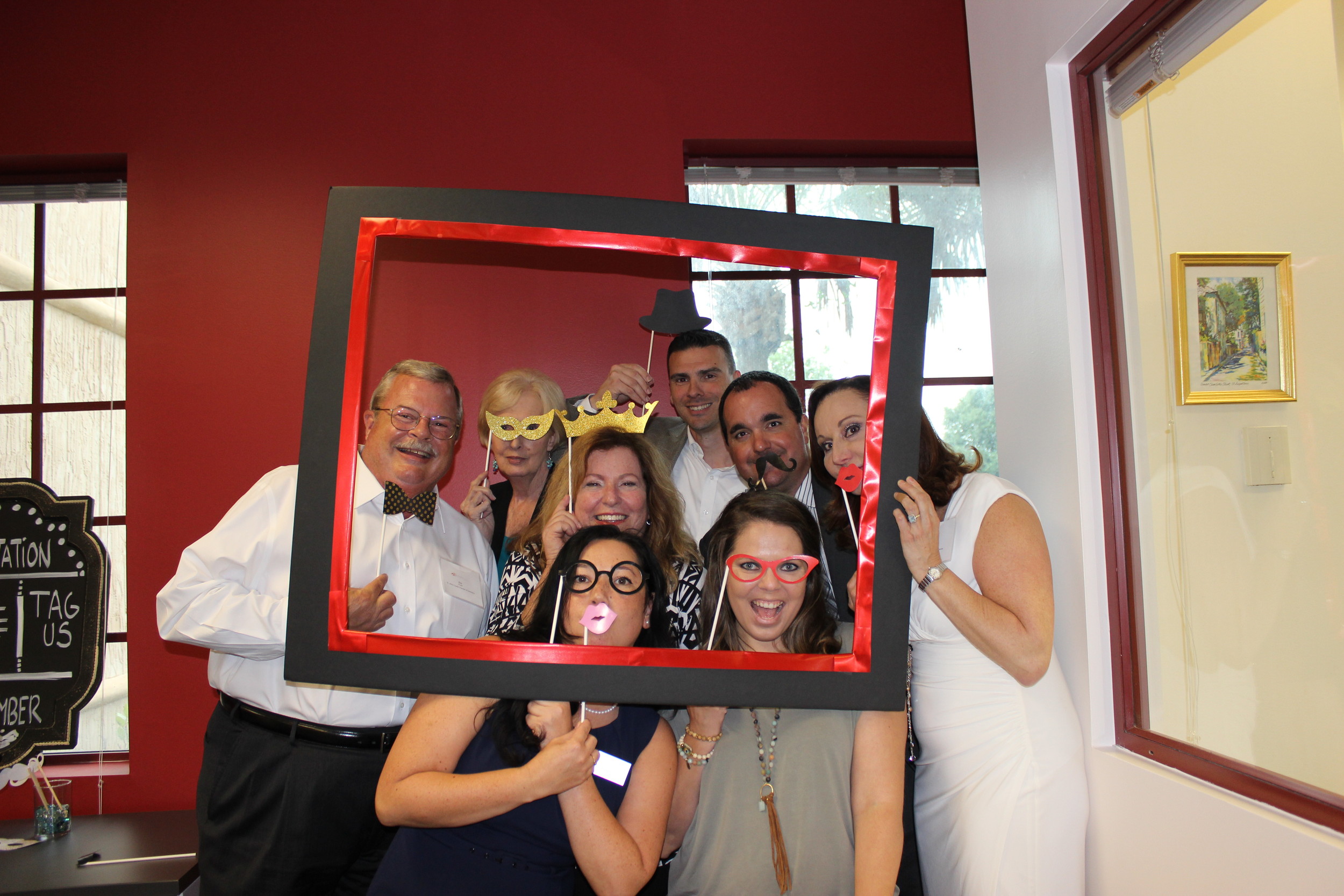 Chamber of Commerce staff celebrate the grand opening of their new offices.