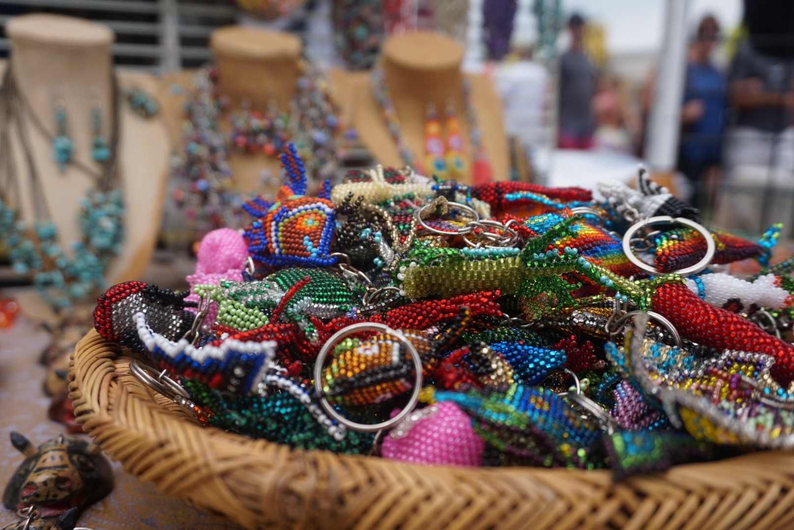 Jewelry, beaded charms and embroidered pieces made up a selection of goods available at Salt Life Fest’s maze of markets