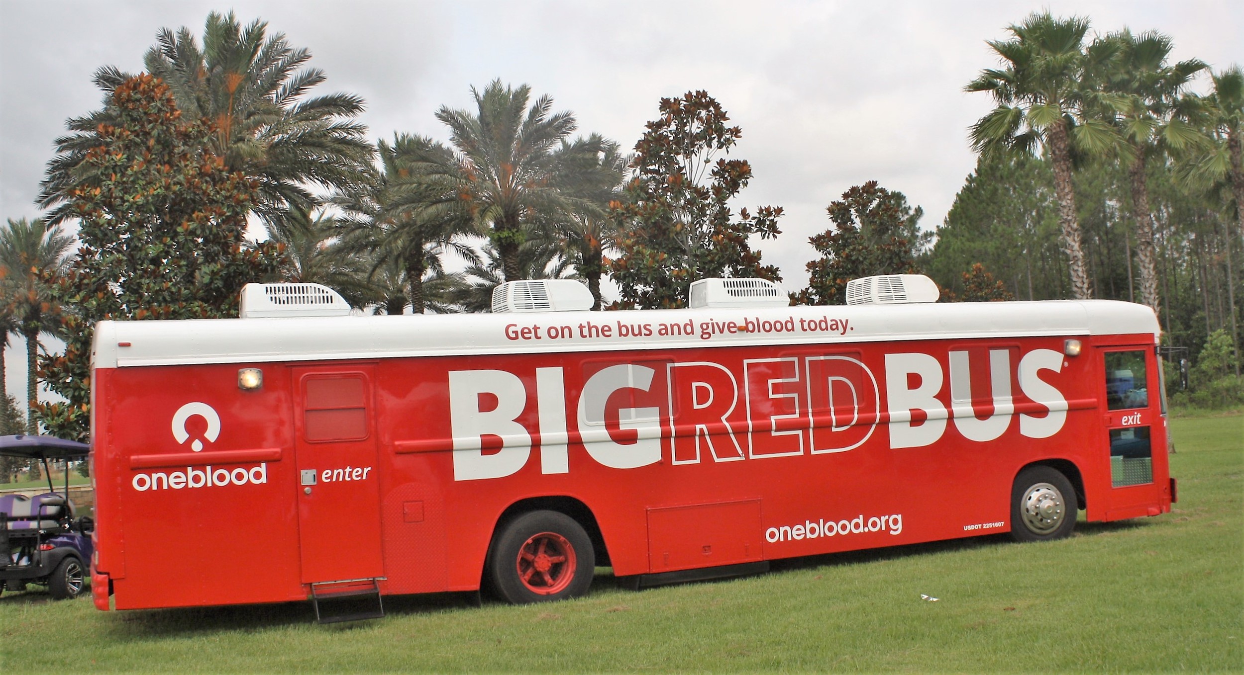 The OneBlood mobile blood unit was on hand to accept blood donations in the wake of the recent Orlando shooting.