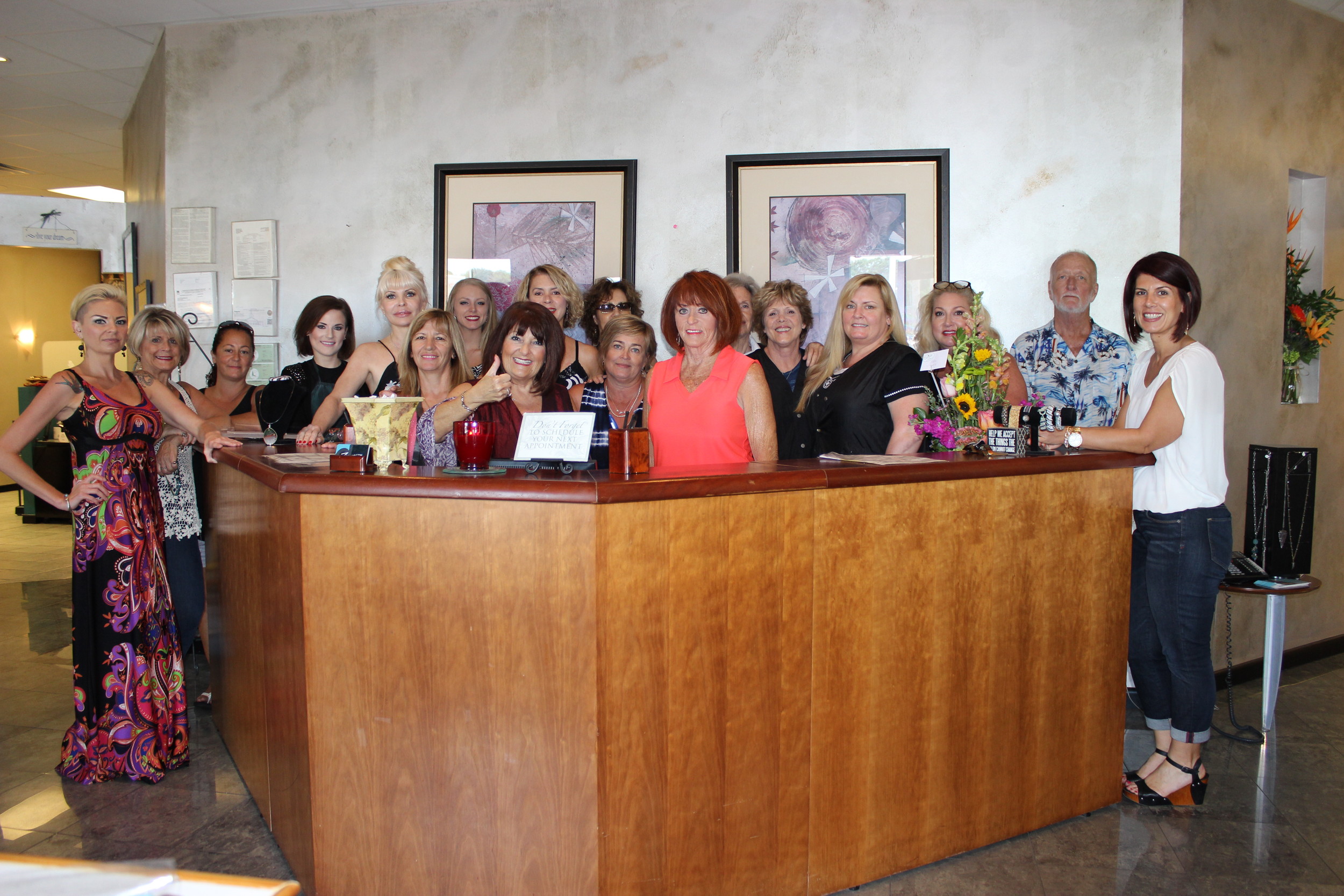 The staff of Zimmiz Hair Designers celebrated the salon’s 30th anniversary July 10