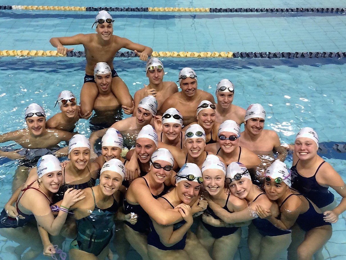 Members of Planet Swim Aquatics’ Elite Swim Team attend camp in Omaha, Nebraska during the USA Olympic Swim Trials.