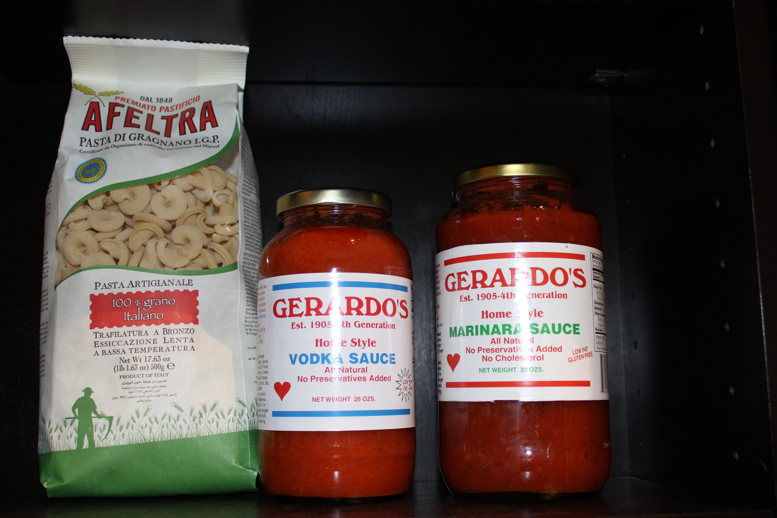Gerardo's sauces and gourmet pasta