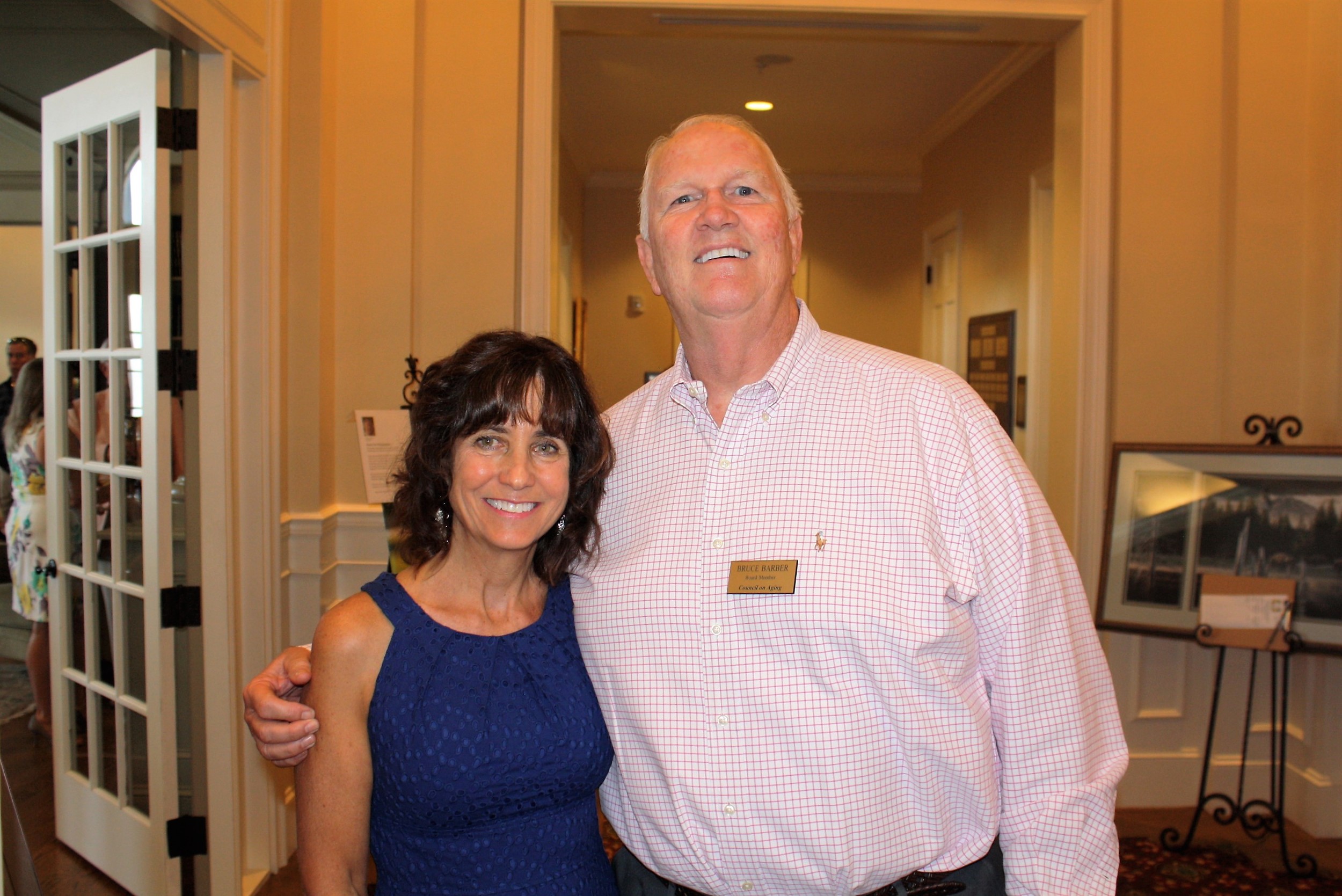 Council on Aging Executive Director Becky Yanni and board member Bruce Barber