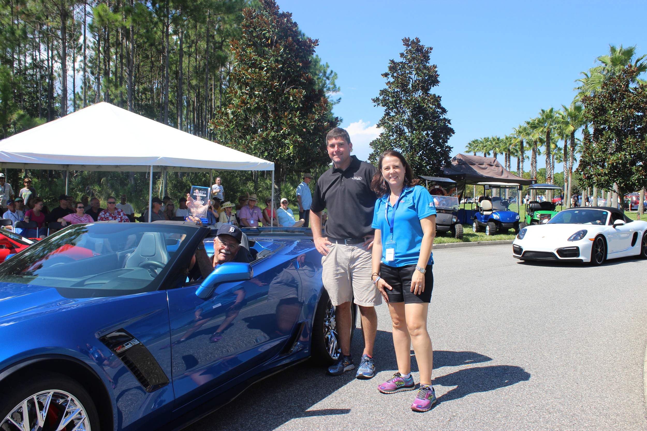 Future Classic Best New Corvette sponsored by Ponte Vedra Wellness Center: Fred Porter, with Isabelle Rodriguez and Brandon Starks