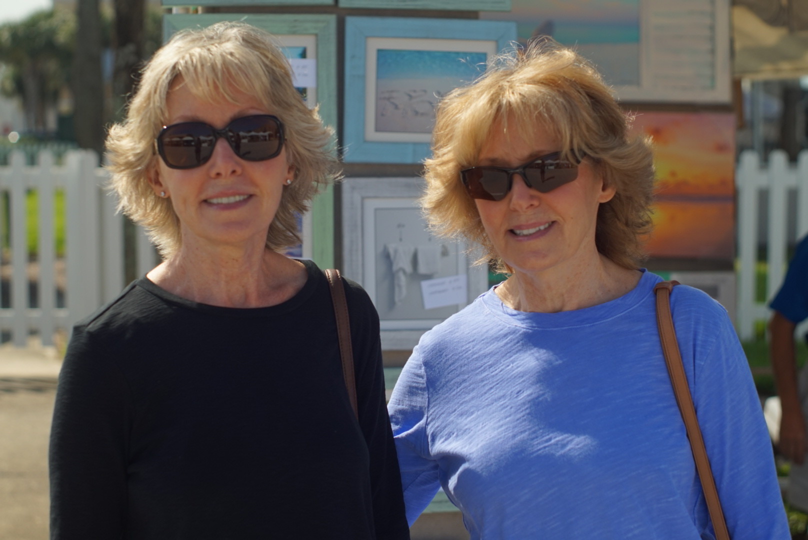 Festival visitors Elizabeth Hellrung with twin sister Margaret McLaughlin