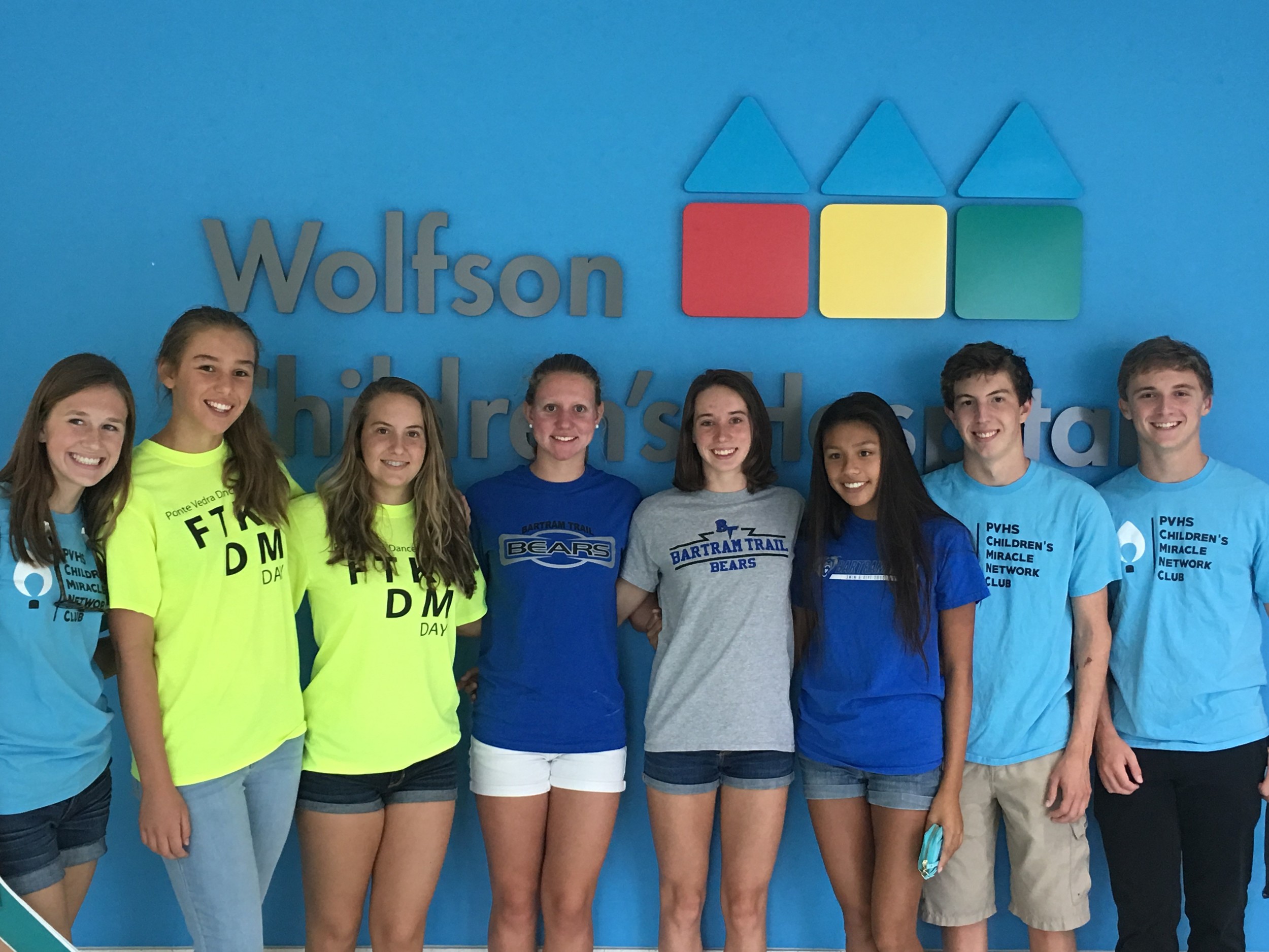 Children’s Miracle Network Club members Anna Grace Pahlow, Kaitlyn Copeland, Riley Hagy, Summer Stanfield, Lilly McCabe, Amelia Tayag, Jesse Hagy and John Hughs