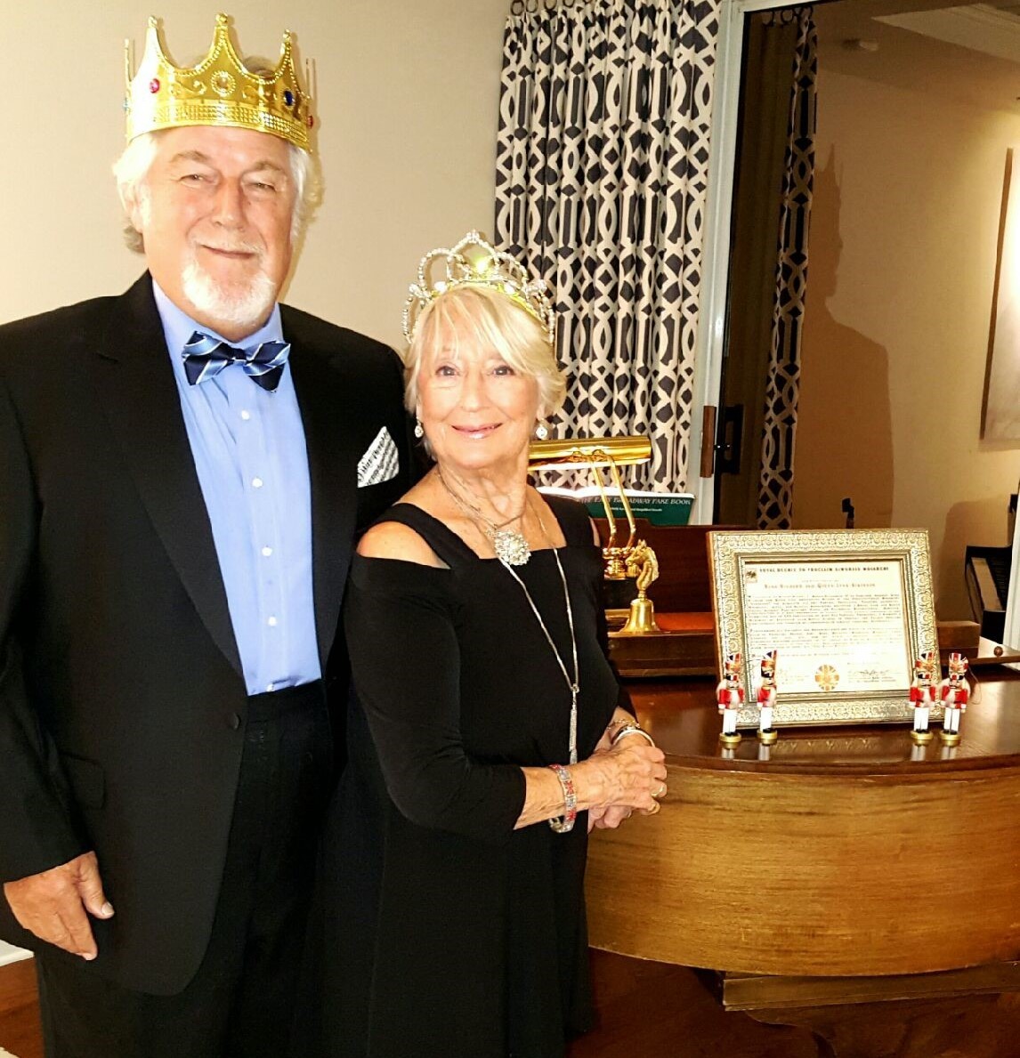 “King Richard” and “Queen Lynn” Atkinson were proclaimed monarchs of Sawgrass at a recent party held at Whiskey Jax.