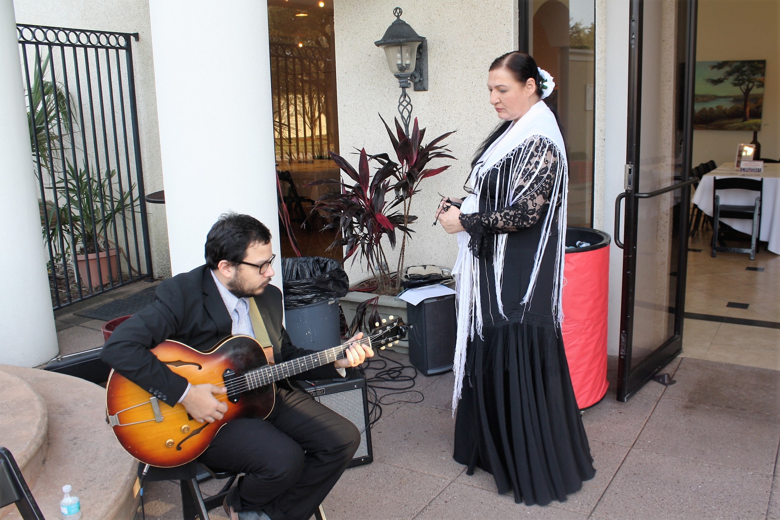 Andre Gruber and Carolina Rodriguez provided entertainment with an international flair.