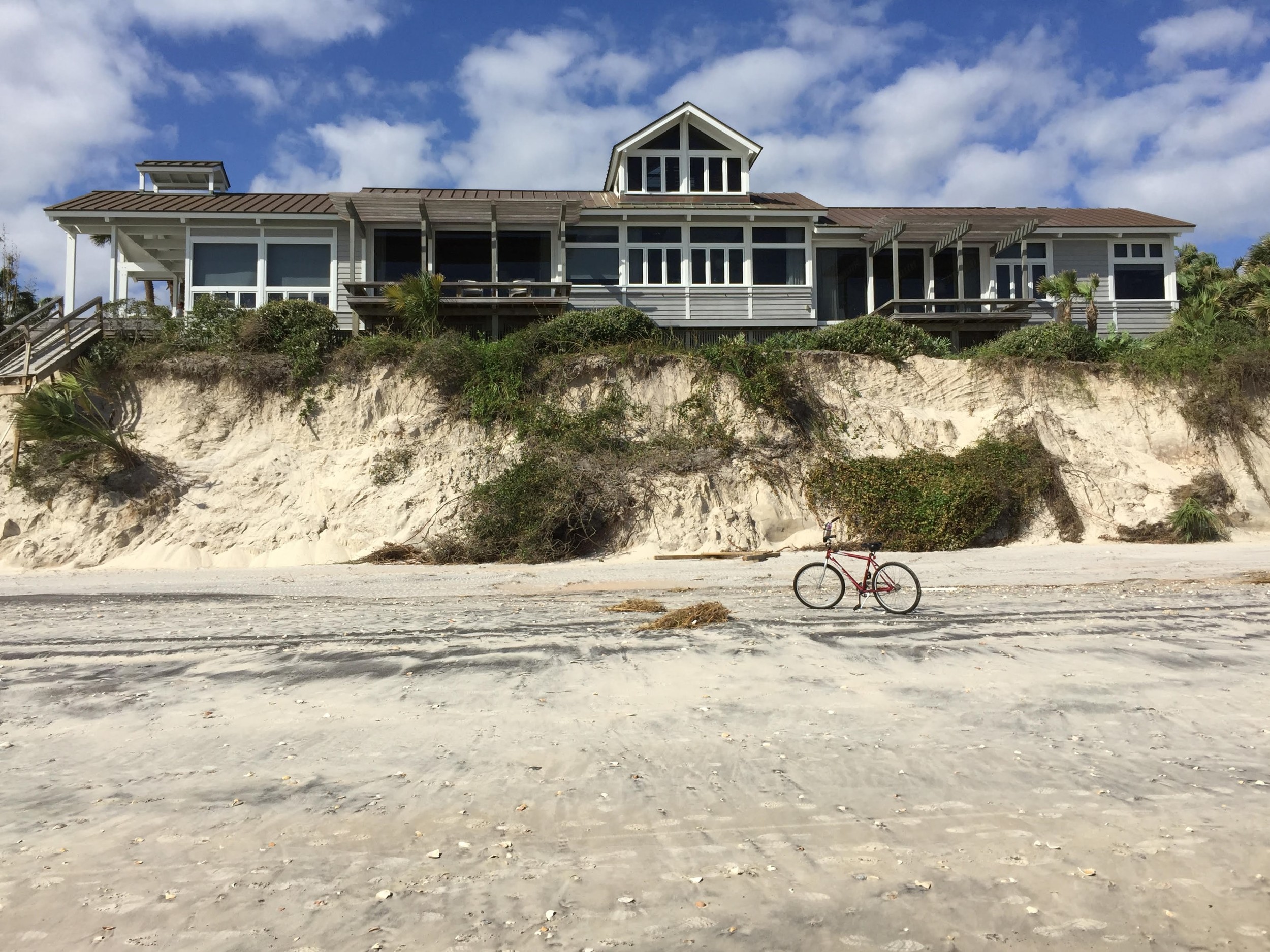 A home on Ponte Vedra Boulevard has lost 40-50 feet of its dunes due to Hurricane Matthew.