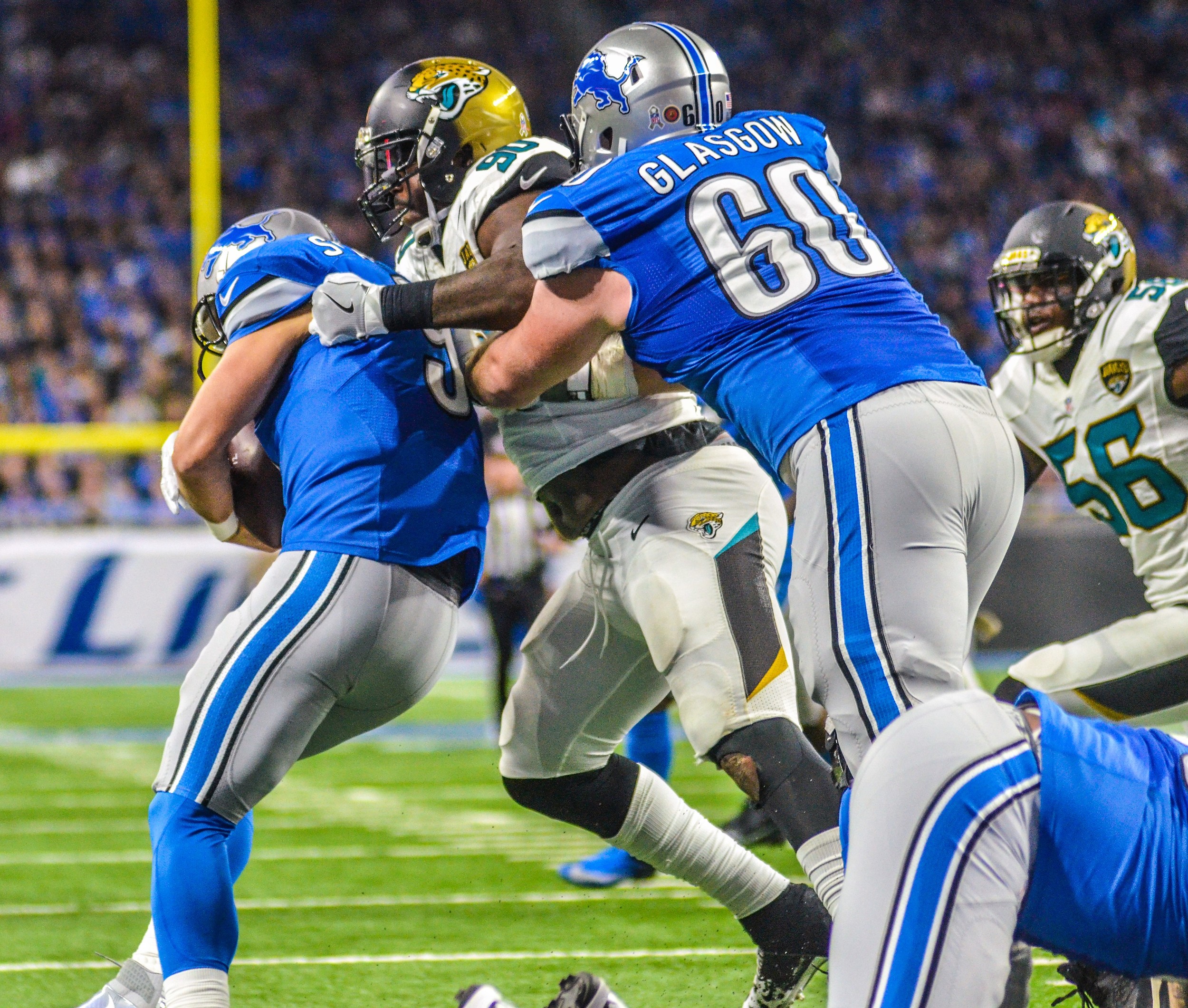 The Lions beat the Jacksonville Jaguars 26-19 on Sunday, extending a streak in which every Detroit game this season has been decided by seven points or fewer. It was the third consecutive Jaguars loss in which they outgained a playoff-contending opponent and fifth straight loss.
