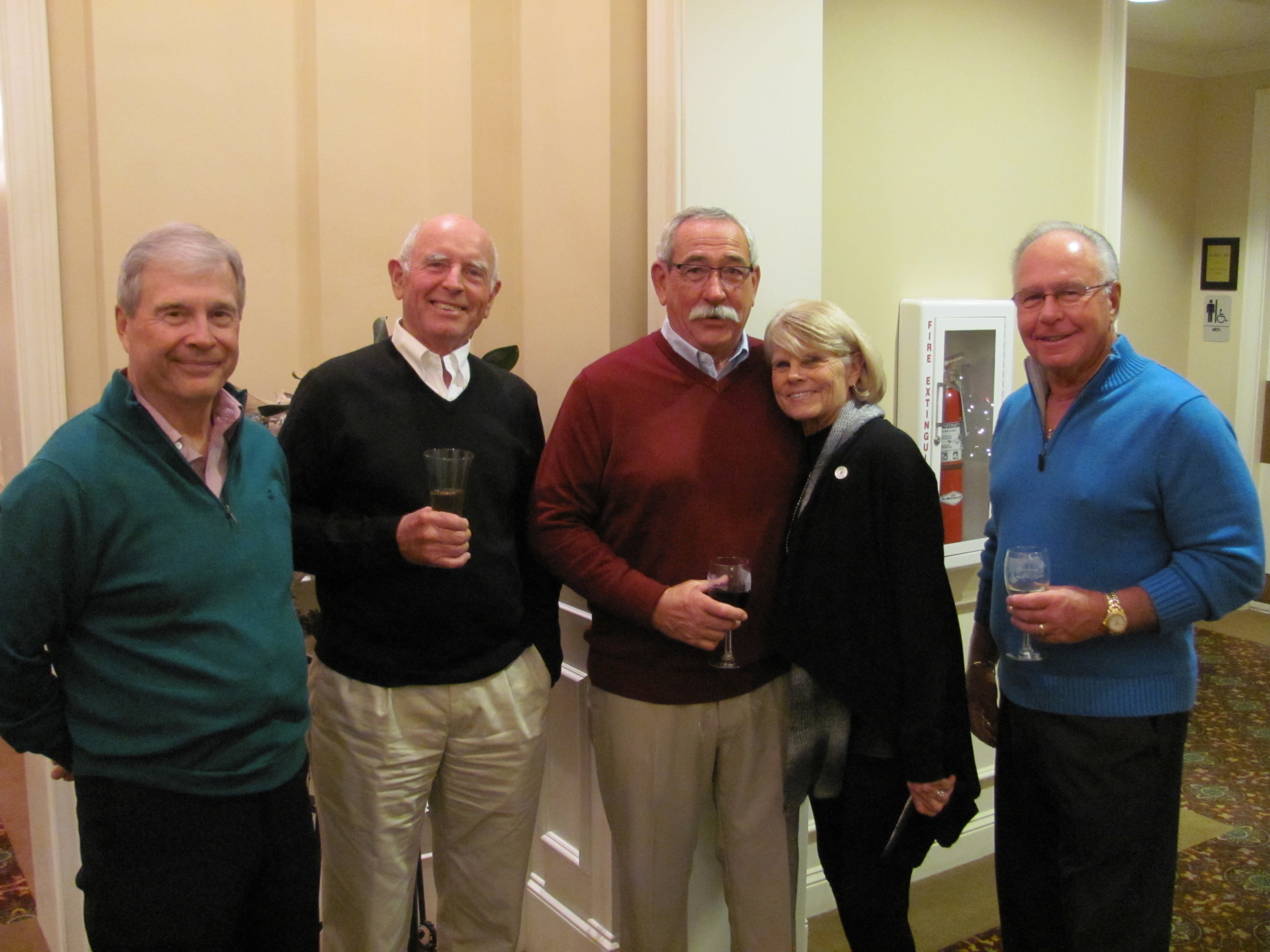 Jim Summers, Dick Schwarz, Steve Powers, Michael Ann Powers and Carl Deus at Christmas on the River Nov. 20