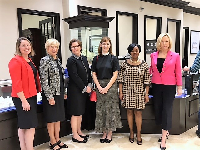2017 Women with Heart Honorees Tracy Williams, Helen Morse, Paula Liang, Rev. Kate Moorehead, Nicole Thomas, and Lisa Weatherby.  Not pictured: Aimee Boggs, Dr. Annie Egan, Representative Mia Jones, Kathryn Pearson Peyton and Susan Towler.