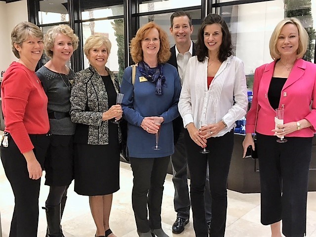 Attending the champagne reception hosted by Beard’s Jewelry were Volunteers in Medicine CEO Mary Pat Corrigan, Dr. Vicky Findley, Helen Morse, Volunteers in Medicine Board Chair Cory Meyers, Scott Brady, Mary Brady and Lisa Weatherby.