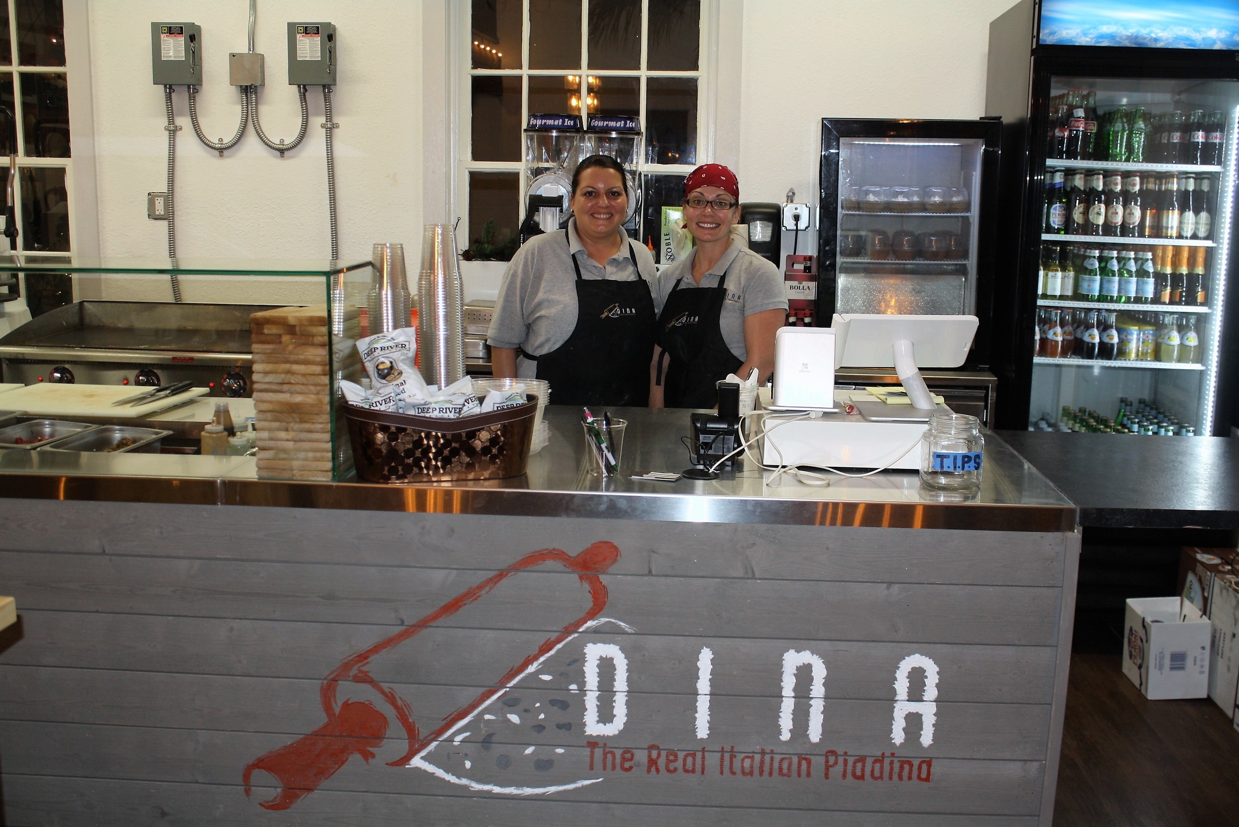 Agnes Blanarik and Rebekah Scroggins of Dina – the Real Piadina, which will hold a grand opening celebration Dec. 10 at the new location in St. Augustine.
