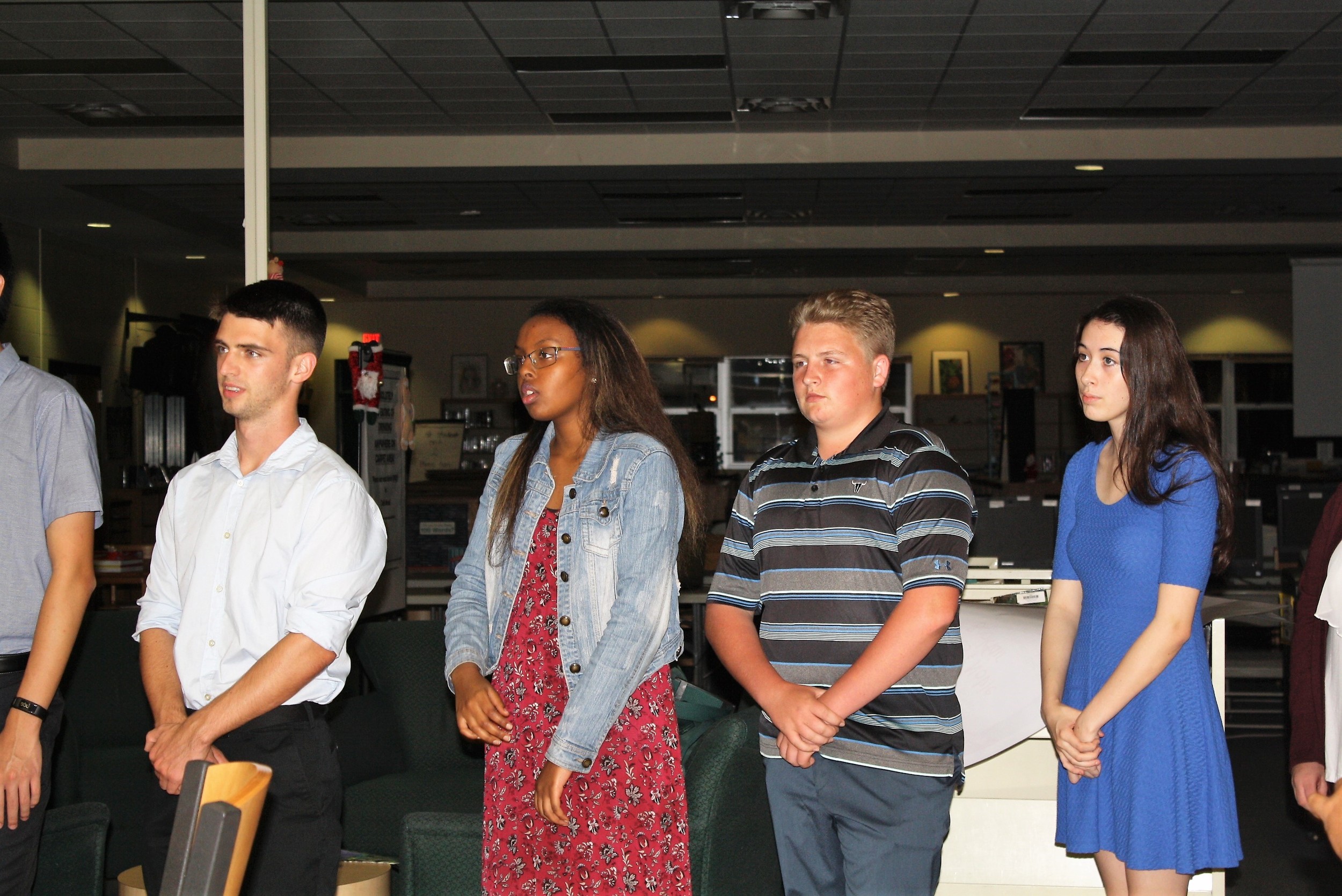 Nease students are inducted into the Rho Kappa Social Studies Honor Society