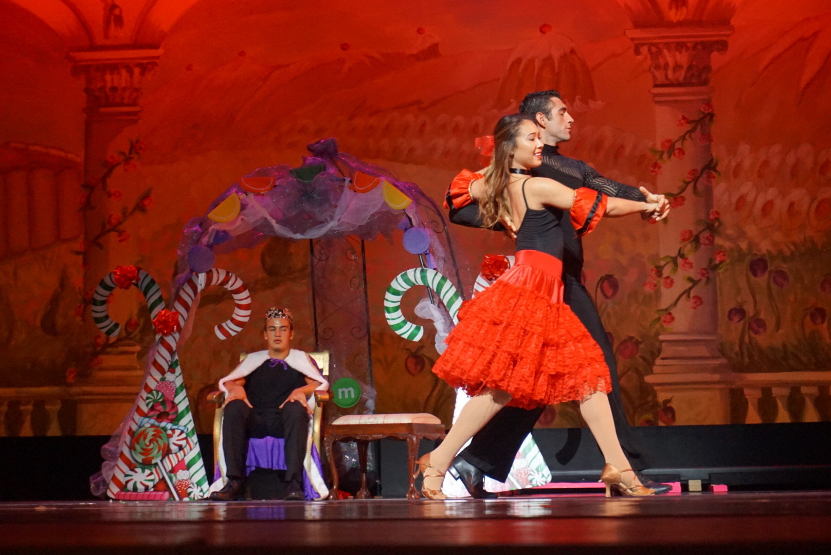 Kiana Lubbers and Peter Guarno perform the Spanish Pas De Deux