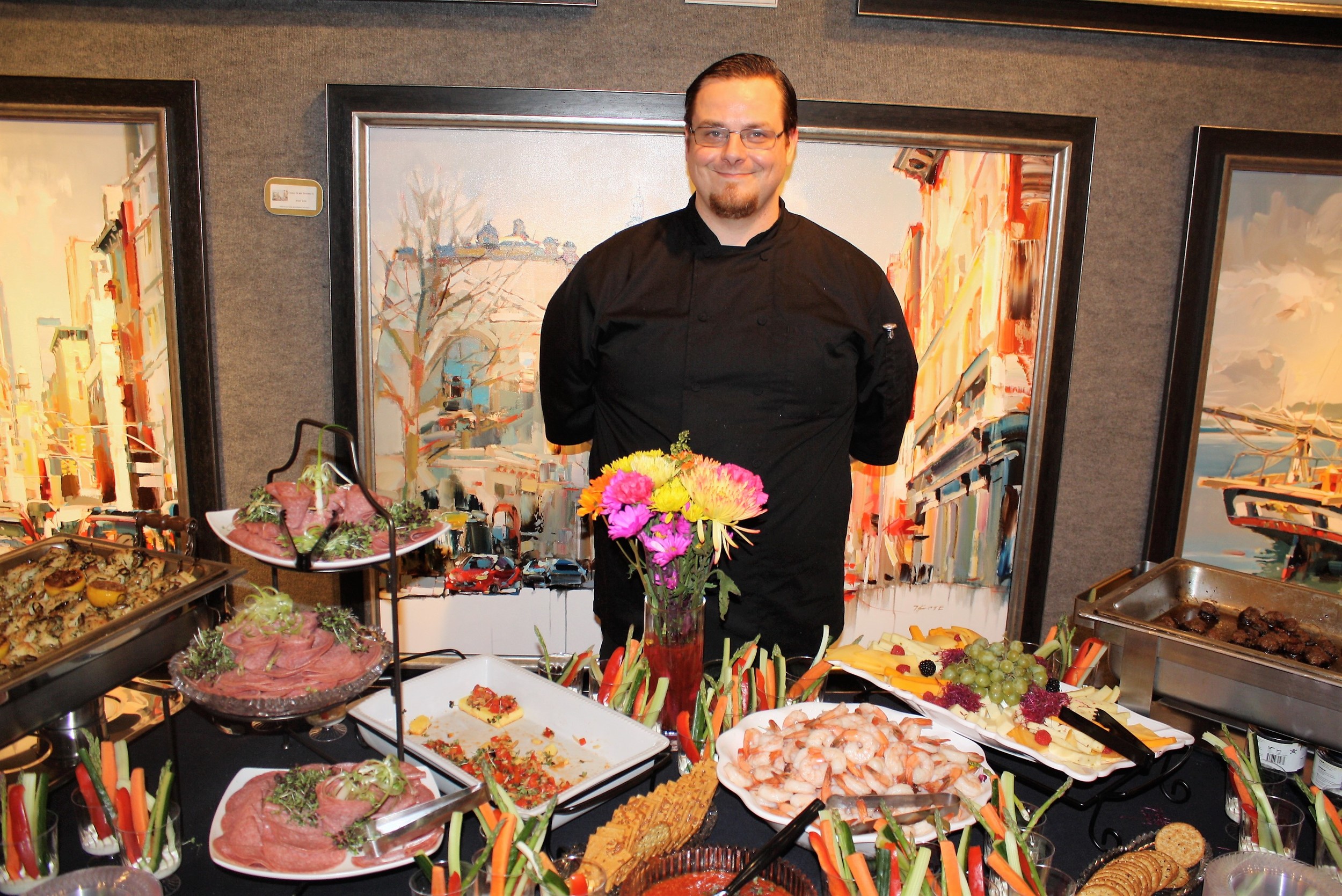 Chef Tommy McDonough of Ponte Vedra Beach’s Flavor Palette provided the food for the Chamber of Commerce holiday gathering.