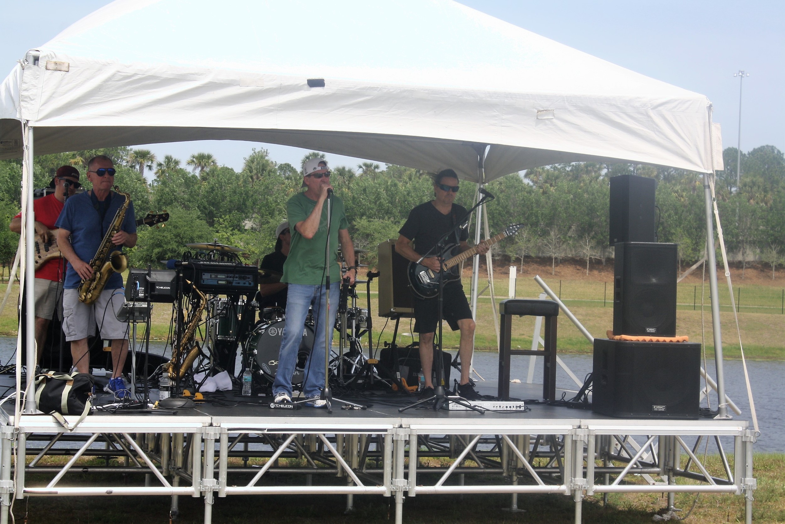 The Paul Lundgren Band entertains guests at the Nocatee Farmers Market.