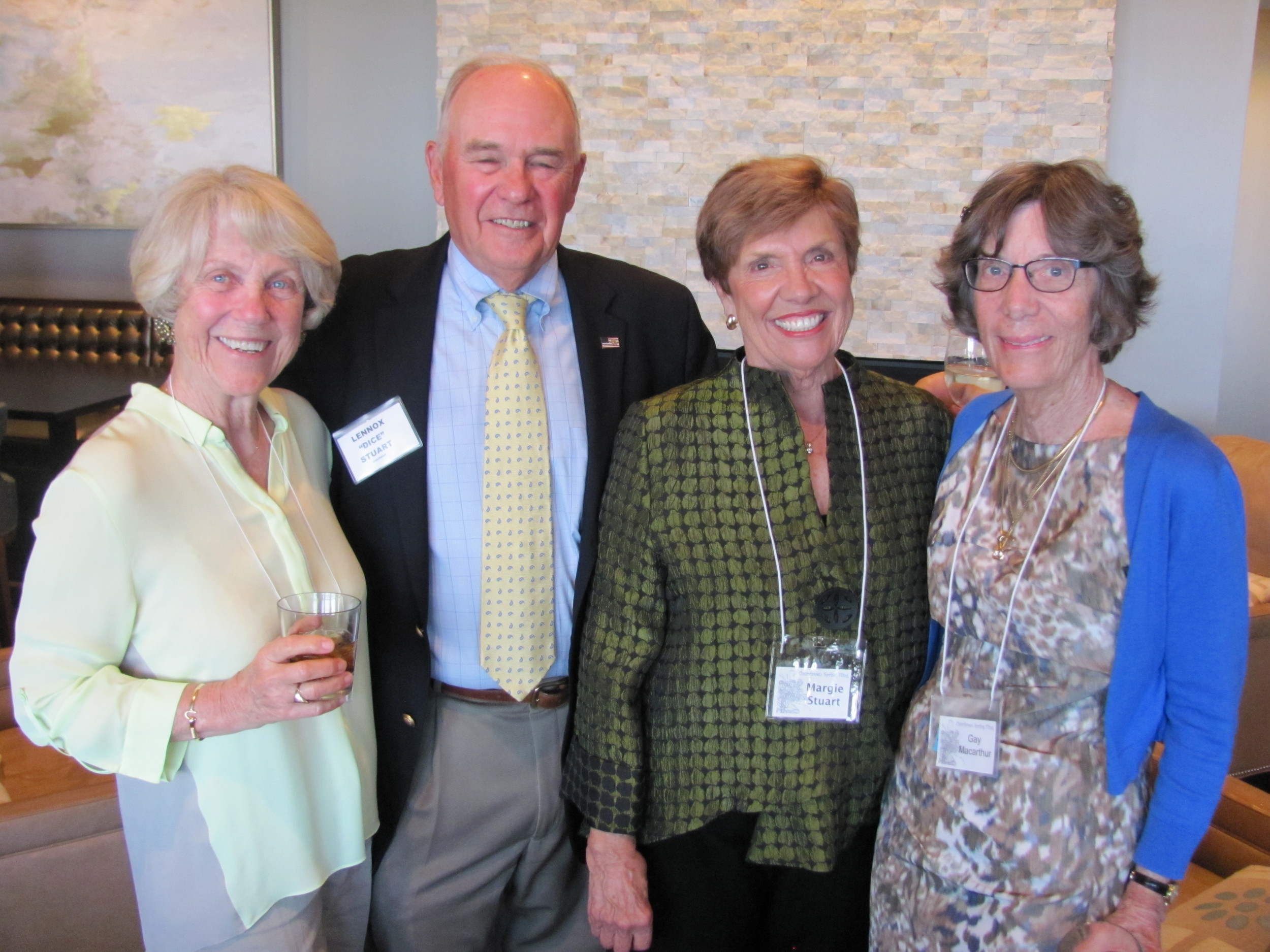 Judy Flynn, Churchmen Chairman Lennox Stuart with his wife Margie and Gay MacArthur