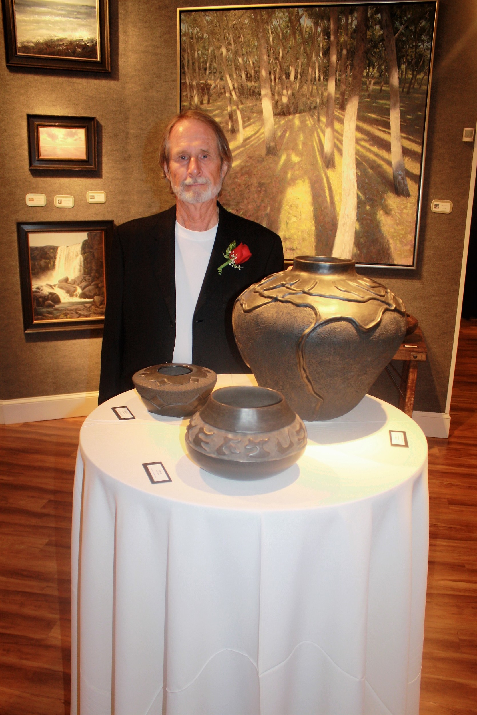 Palm Valley native Worley Faver displays his Pueblo pottery at Cutter & Cutter.