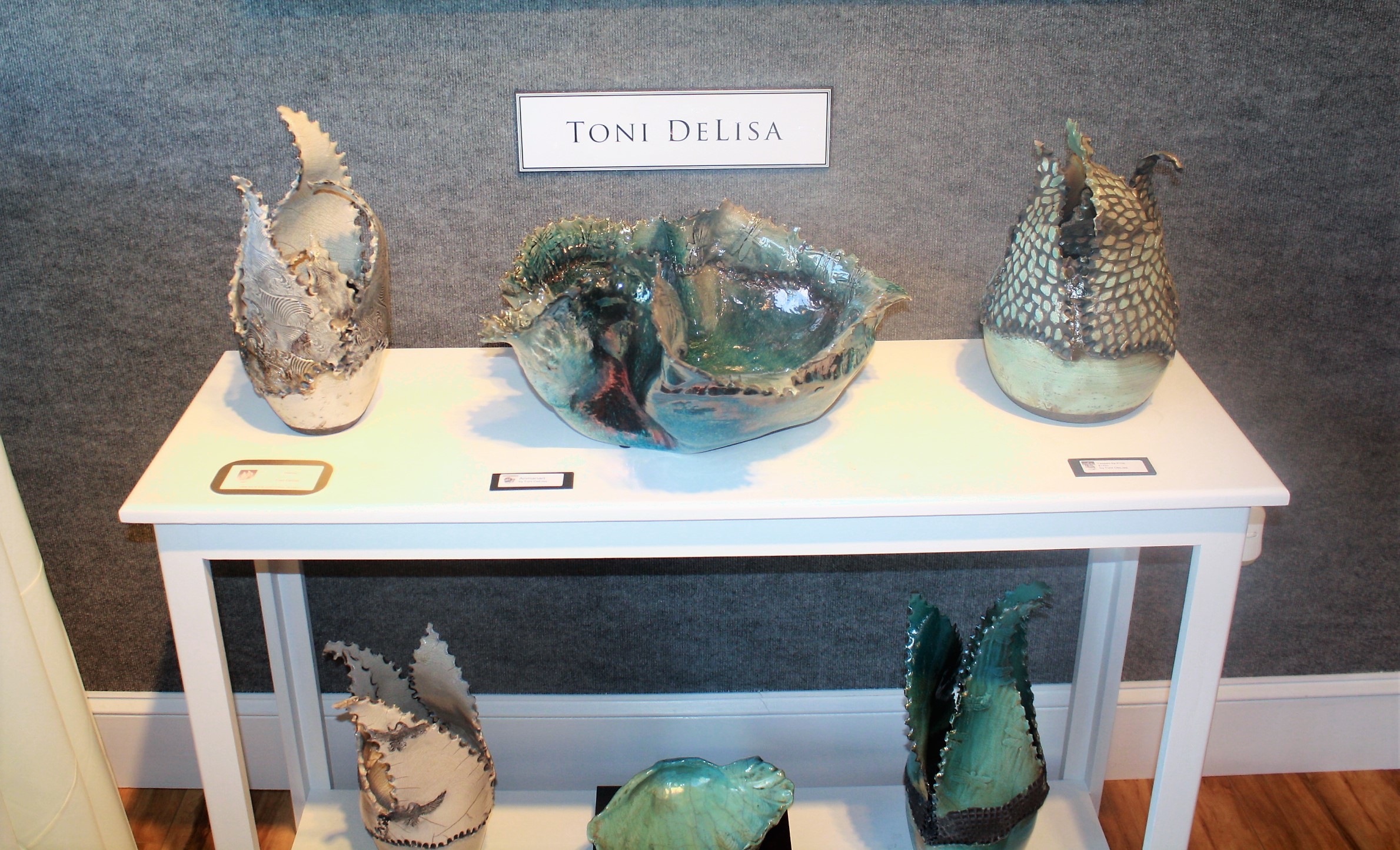 Toni DeLisa's sculptural ceramics are created using the 400-year-old Raku technique