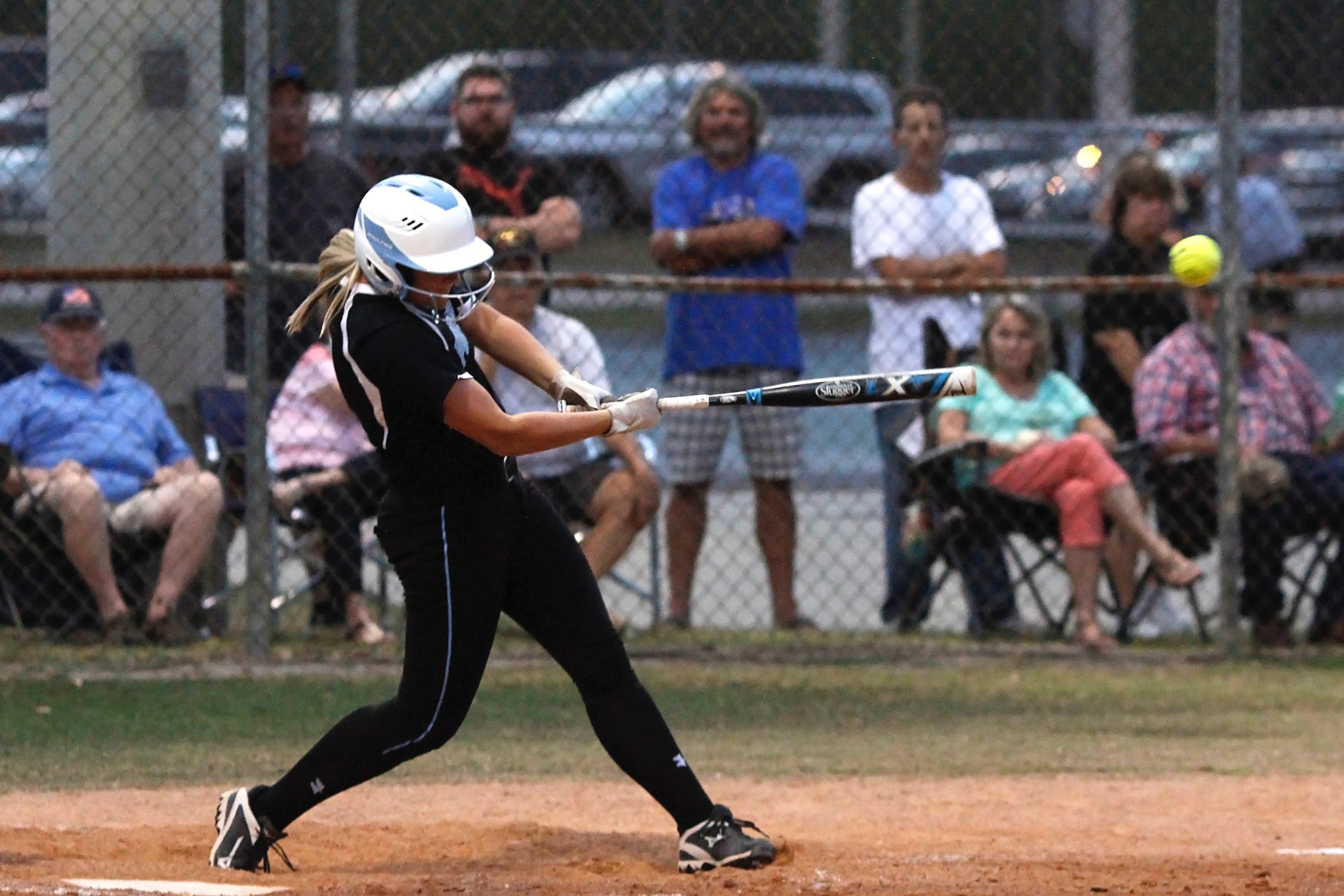 Ponte Vedra’s Bailey Wagoner hits a liner to center field.