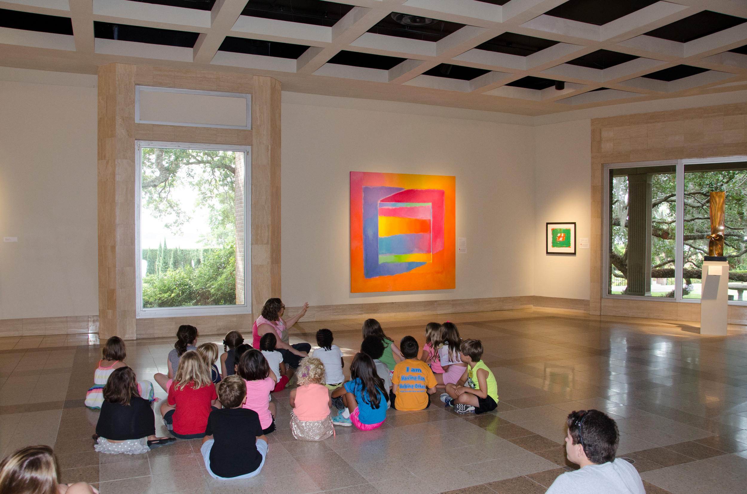 Kids learn about art and art techniques at Camp Cummer.
