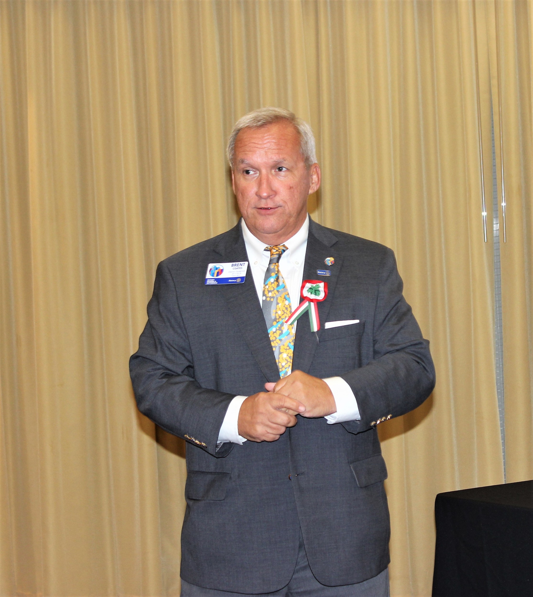 New Rotary District Governor Brent Coates
