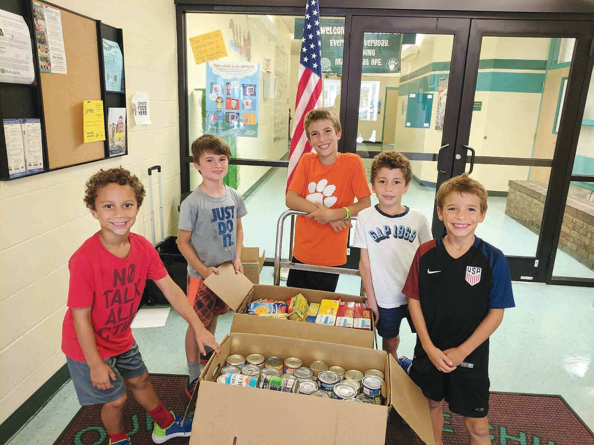 Ocean Palms Elementary recently exceeded its goal of collecting 1,000 food items by collecting 1,789 - a full day before the deadline. Donations benefit the St. Francis House, Migrant Workers in Armstrong and the Celebration Lutheran Food Pantry. School students celebrated the achievement by wearing a crazy/favorite hat on Friday, Sept. 8.