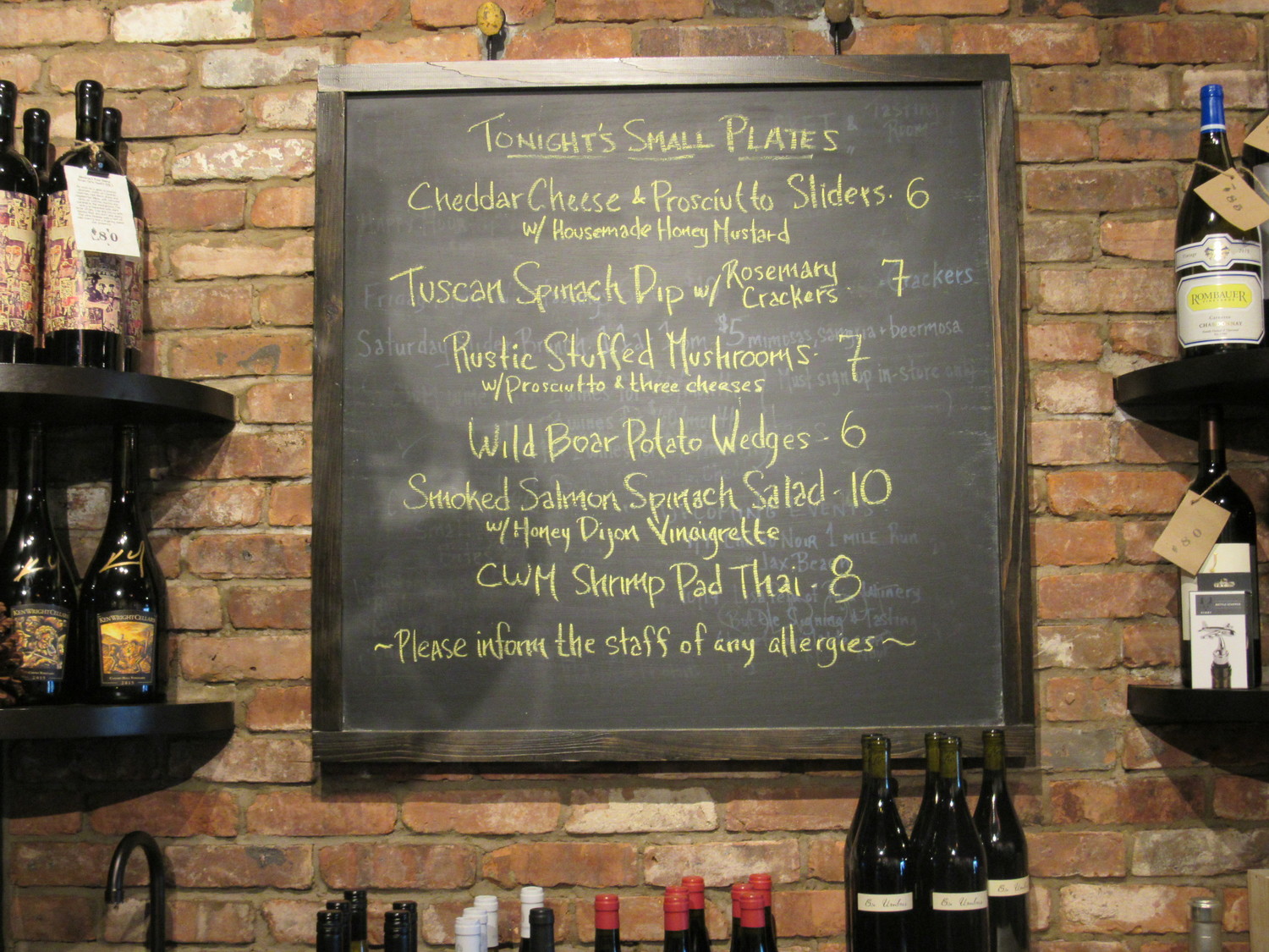 Coastal Wine Market & Tasting Room boasts a new and flavorful menu selection.