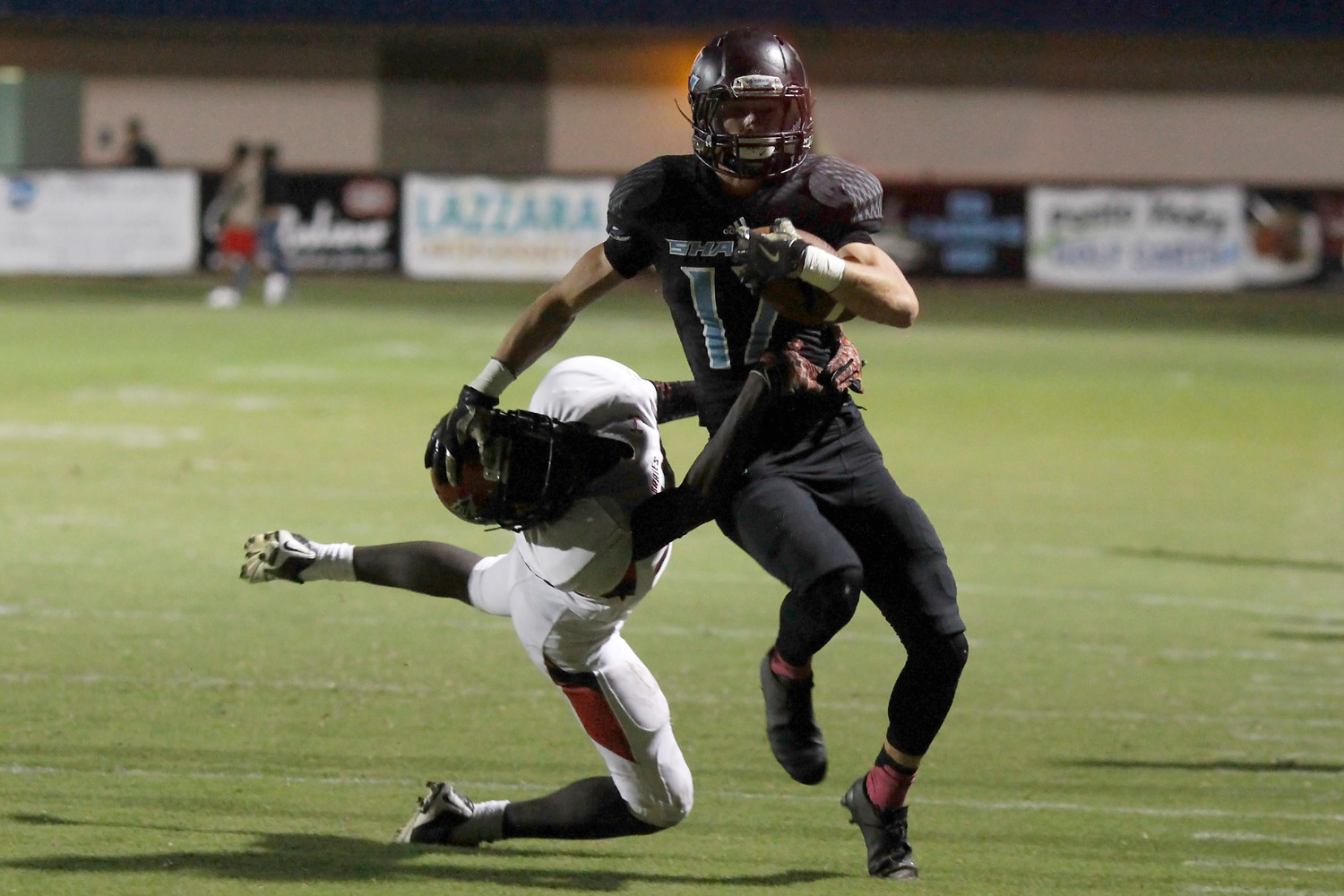 Tommy Zitiello of Ponte Vedra grabs a touchdown pass from Jack Murrah.