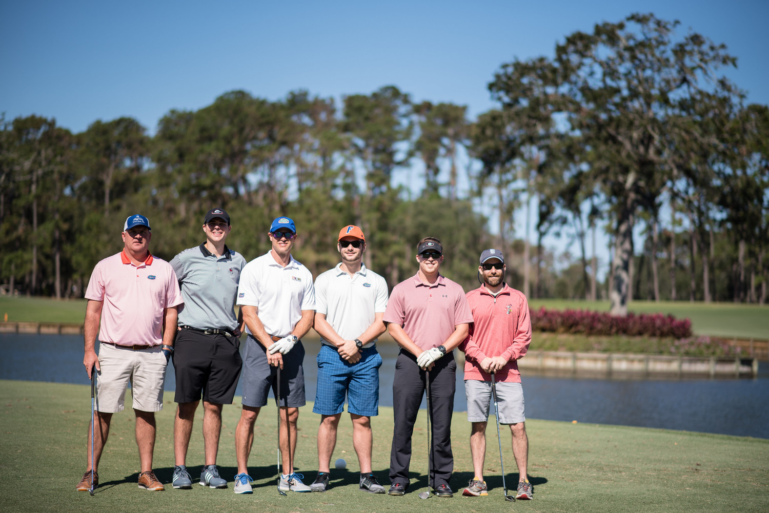 Danny Wuerffel (third from left) gathers with his foursome from Just BARE Chicken (event sponsor) and his nephew Zach.