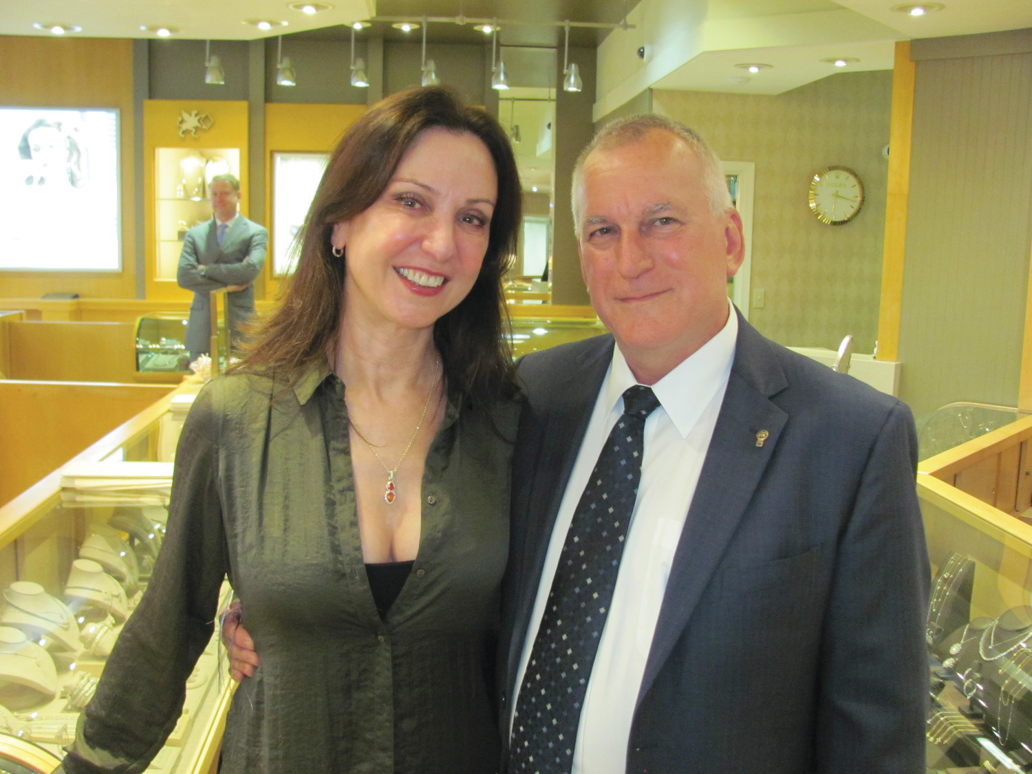 Erica Courtney and Ponte Vedra Beach Underwood’s Jewelers General Manager John Rutkowski